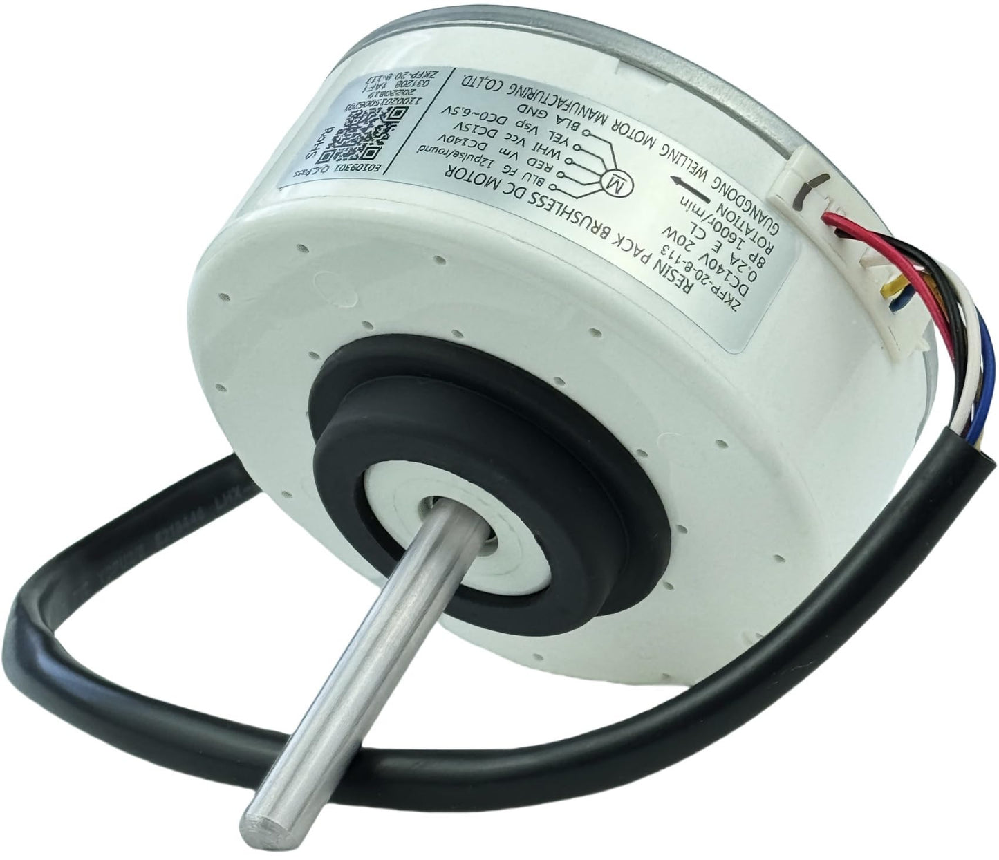 Air Conditioning Motor ZKFP-20-8-113, Brushless DC Motor fit for Midea Conditioner, DC140V 20W 1600r/min CCW Air Conditioning DC Indoor Motor Fan