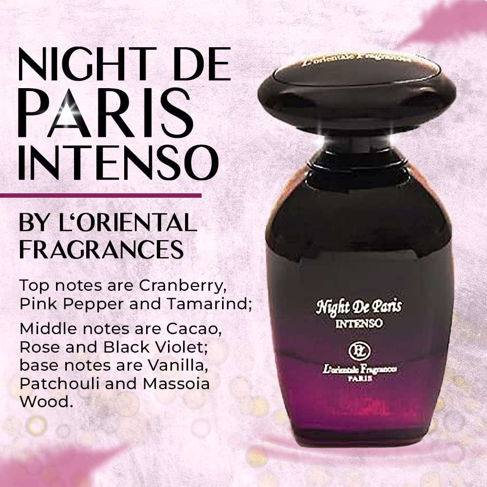 L'ORIENTALE FRAGRANCES Night De Paris Intenso Eau De Parfum Spray for Men, 3.4 Ounce