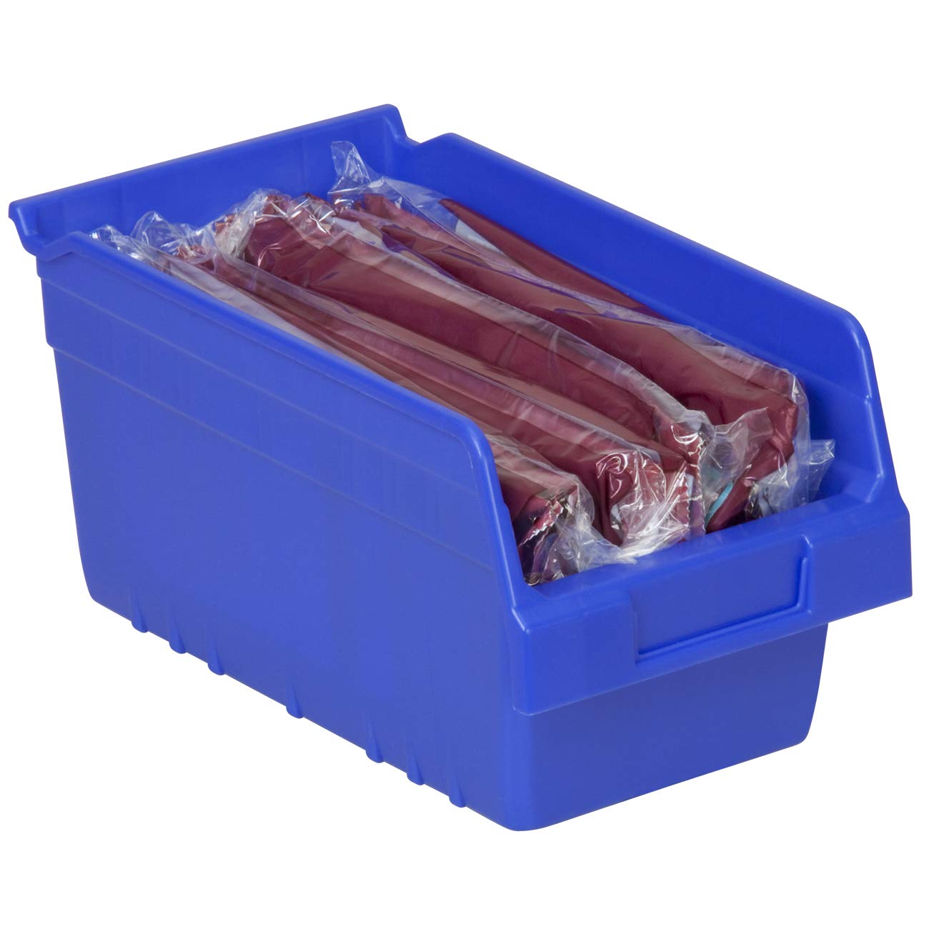 Akro-Mils 30090 Plastic Nesting ShelfMax Storage Bin Box, (12-Inch x 6-Inch x 6-Inch), Blue, (10-Pack)