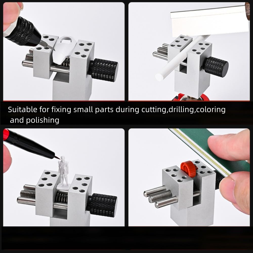 ANSAI Tabletop Vise Mini Vice Spherical Rotating Metal Base for Hobbies