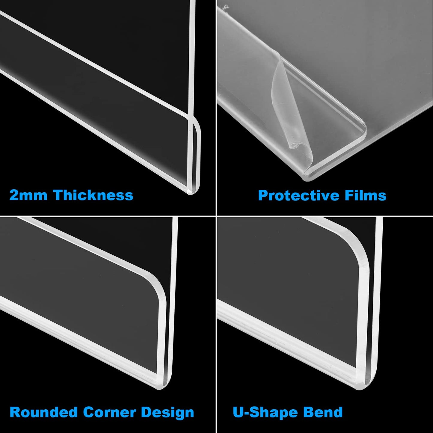 15 Pcs 8.5"×11 Acrylic Sign Holder Wall Mount, Horizontal, No Drilling Clear Wall Frame, Door Sign Holder with Adhesive Tape, for Offices Shop, Promotions, Homes Restaurants, Photo, Picture, Events, Meeting