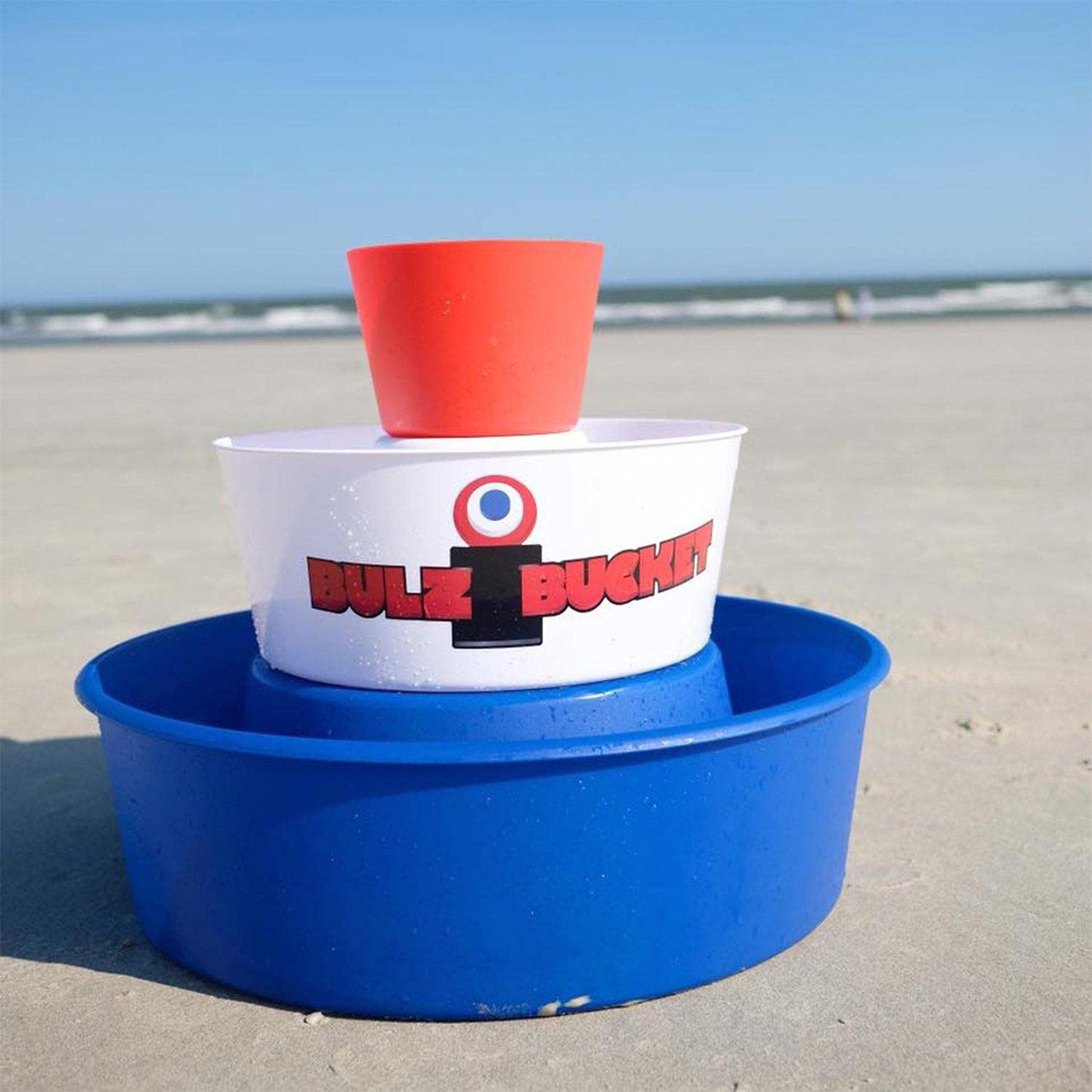 BULZiBUCKET Beach, Tailgate, Camping, Yard Game Indoor/Outdoor by Water Sports, Perfect for Family Game Night, Outdoor Games, Red/White/Blue