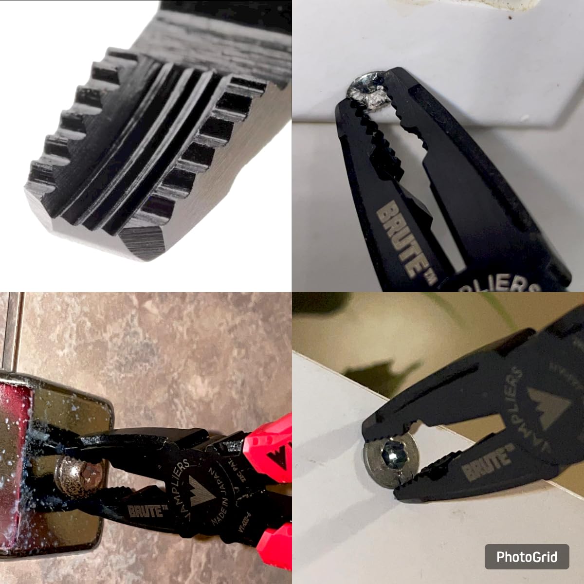 VAMPLIERS BRUTE 6.25" Stripped Screw Extractor Pliers. Made in Japan. Black Oxide Finish. Multipurpose Screw Removal Tool for Damaged/Stuck Screws & Fasteners.