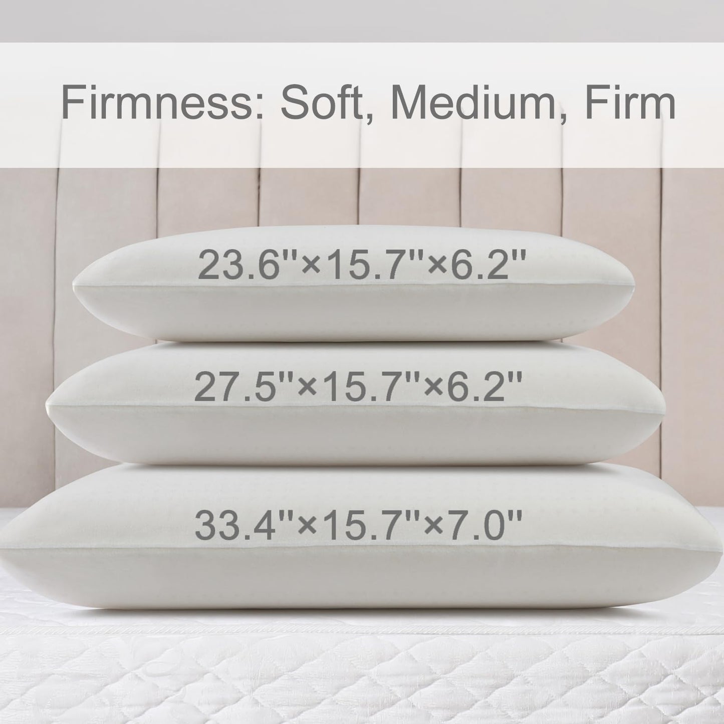 BIAMKTP 100% Talalay Latex Pillow, Luxury Queen Sleeping Bed Pillow for Side, Back, and Stomach Sleepers, Extra Soft Natural Latex Foam Pillow, Removable Breathable Cotton Cover (1, Queen (Mid Loft))