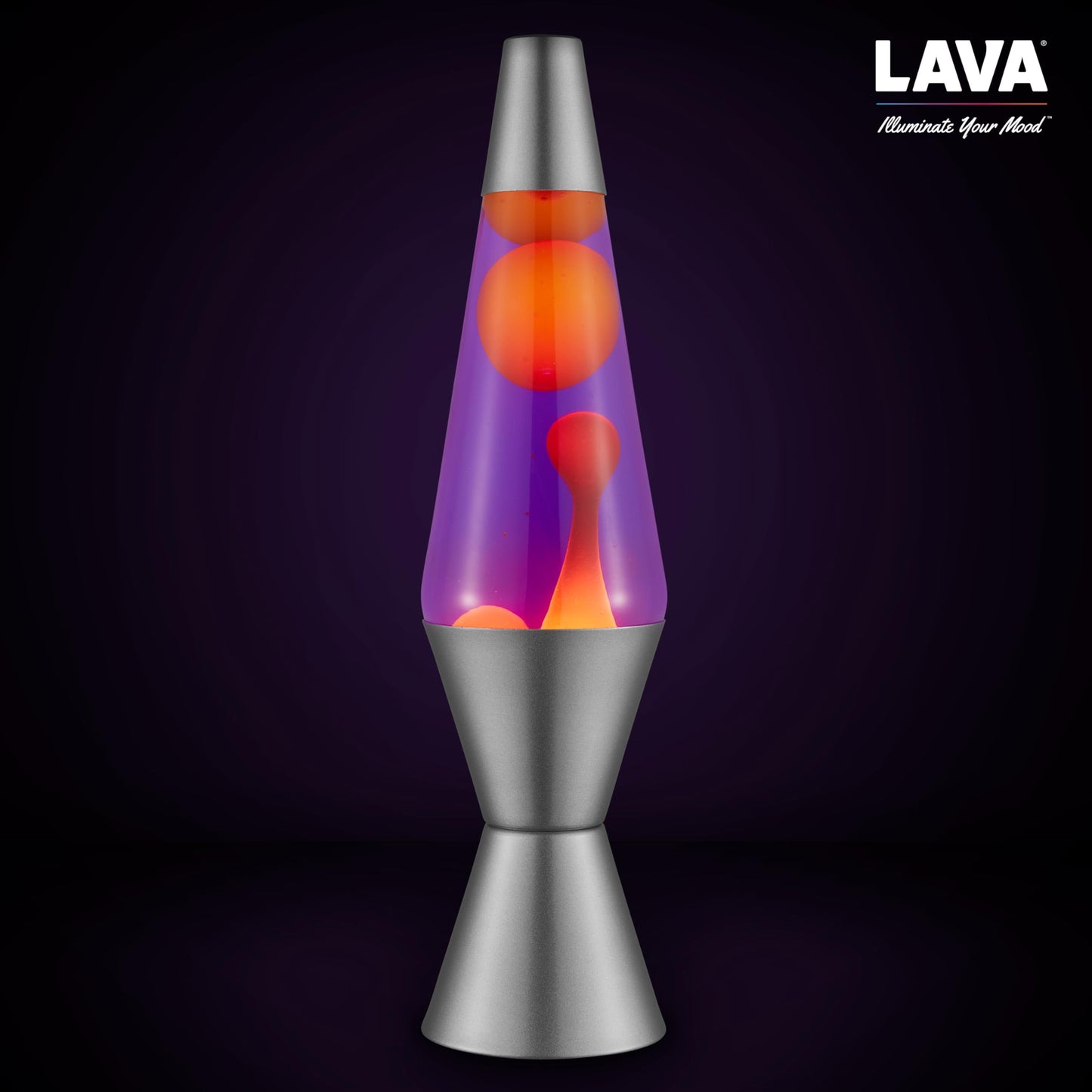 Lava® Lamp - 14.5" Purple Sunset - The Original Motion Light - Yellow Wax and Purple Liquid - Item #2635 (Amazon Exclusive)