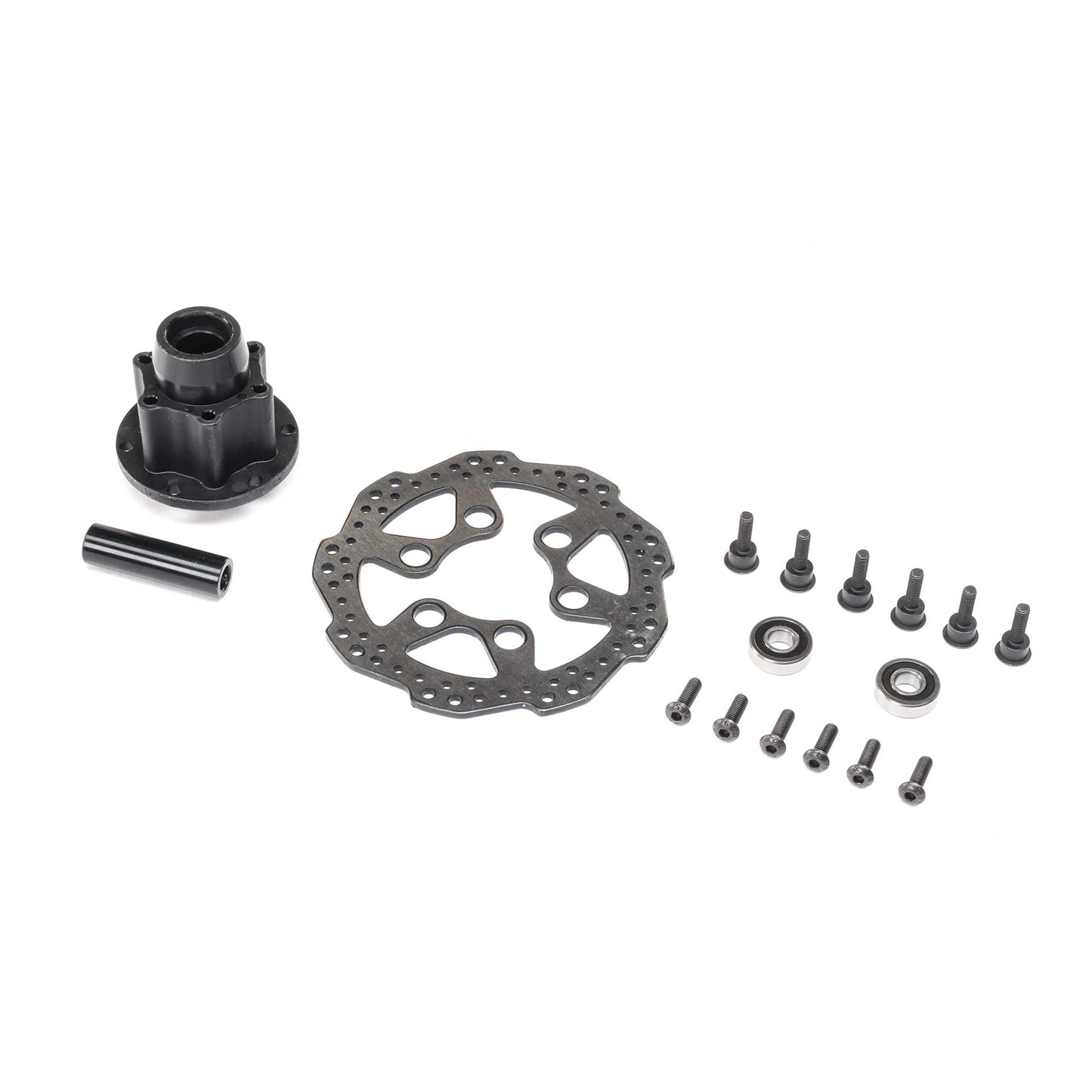 Losi Complete Front Hub Assembly PM-MX/SM LOS262013 Elec Car/Truck Replacement Parts