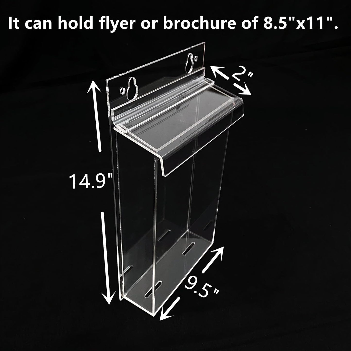 All cheerful Clear Outdoor Waterproof Brochure Holder with Lid Large Real Estate Sign Holder Flyer Display Wall Mounting Literature Dispenser (2 pack)