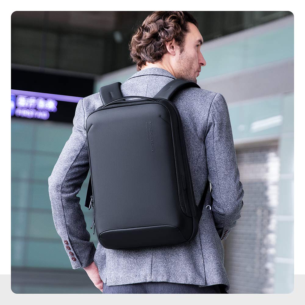 MARK RYDEN Slim Laptop Backpack for Men, High Tech Backpack with Scratch Resistant Shell and USB Charging Port, Waterproof Business Backpack Ideal for Working, Commuting, Daily (20L for 15.6" Laptop)
