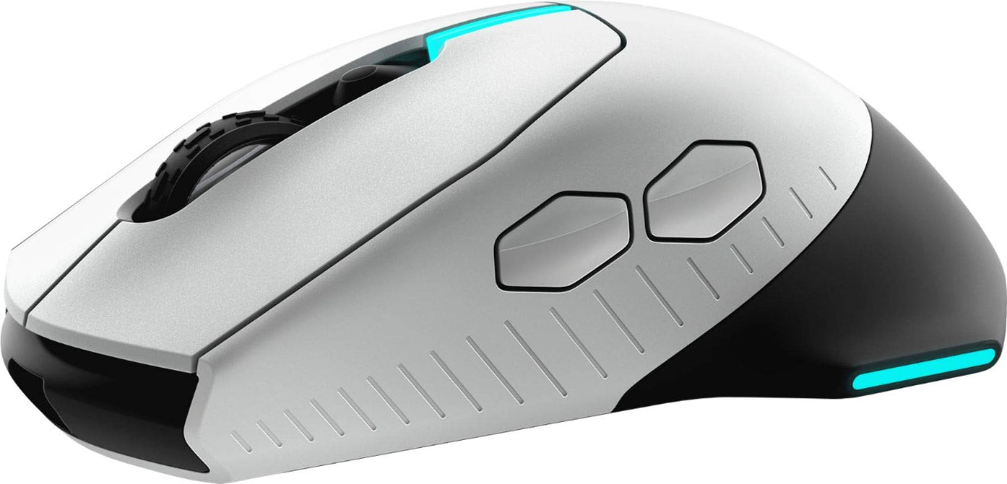 Alienware Wired/Wireless Gaming Mouse 610M-Light, Lunar Light