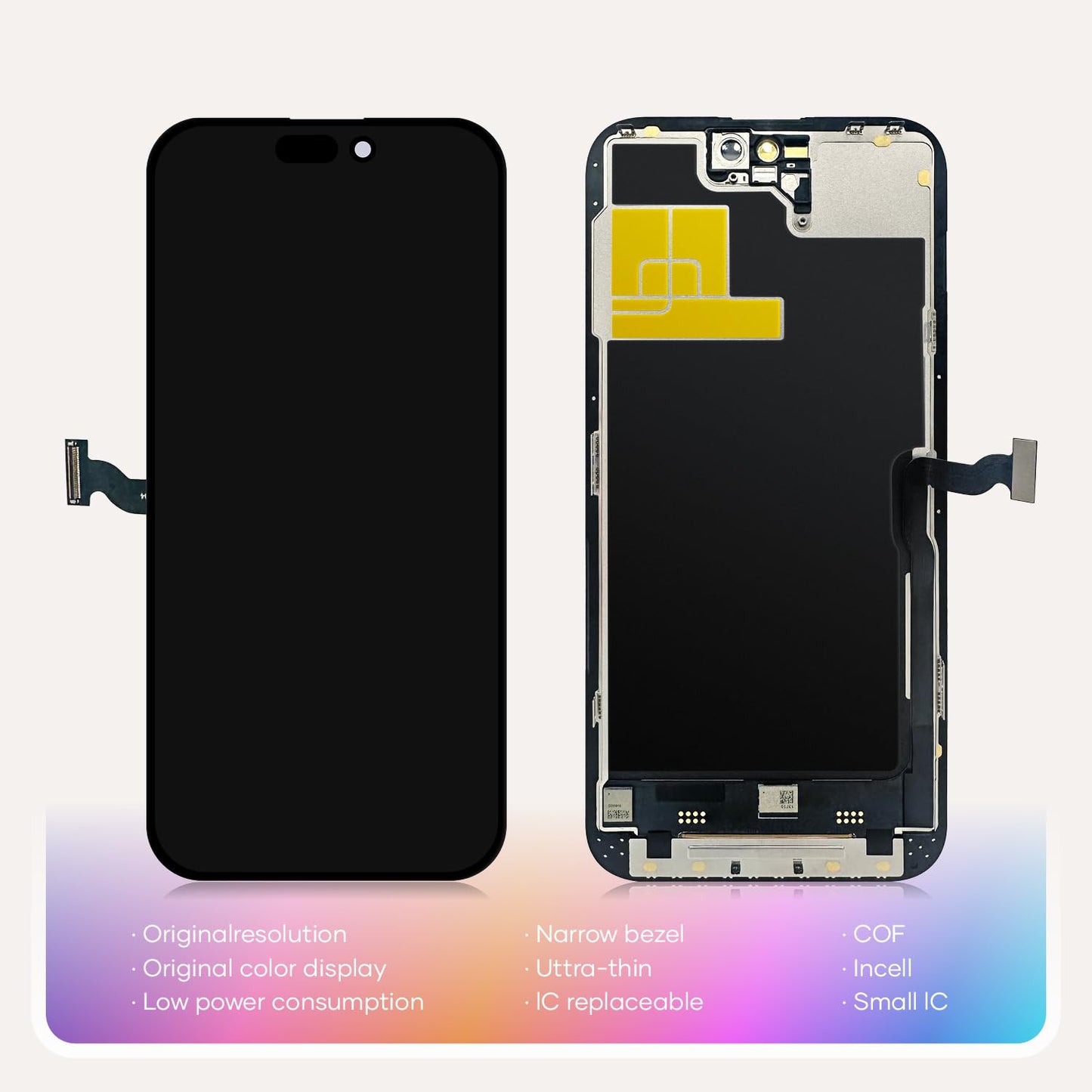 LCD Screen Replacement for iPhone 14 Pro Max 6.7 inch (Model A2651, A2893, A2896, A2895, A2894) 3D Touch Screen Display digitizer Repair kit Assembly