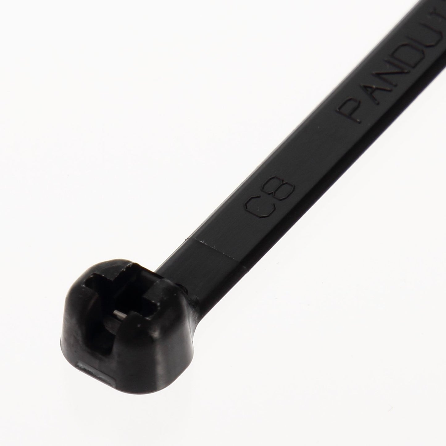 Panduit BT2S-M0 Cable Tie, Metal Barb, Standard, Weather Resistant Nylon 6.6, 8.0-Inch Length, Black (1,000-Pack)