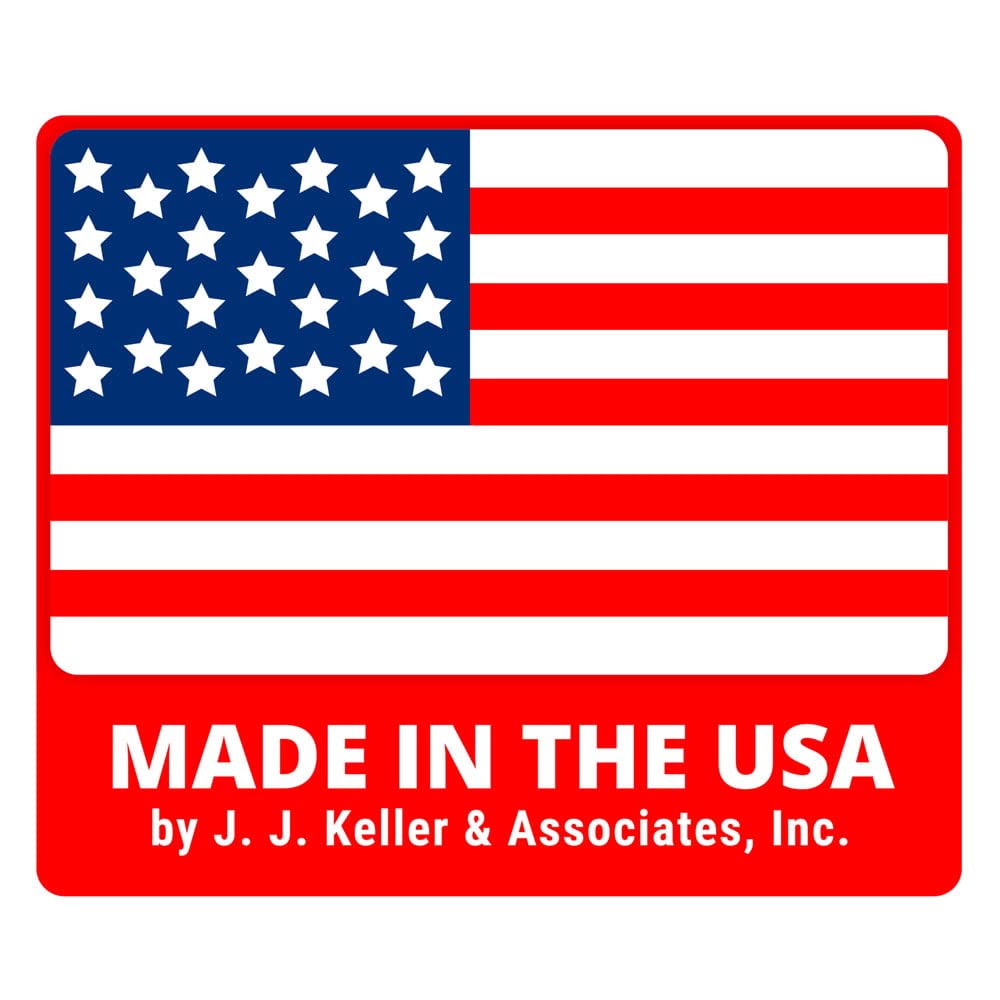 Placard Vinyl Numbering Kit - 3.5"H Permanent Adhesive Clear-Back Vinyl with Black Numbers - 50 Decals of 0-9, 500 Total Per Kit, DOT Compliant, J. J. Keller & Associates, Inc.