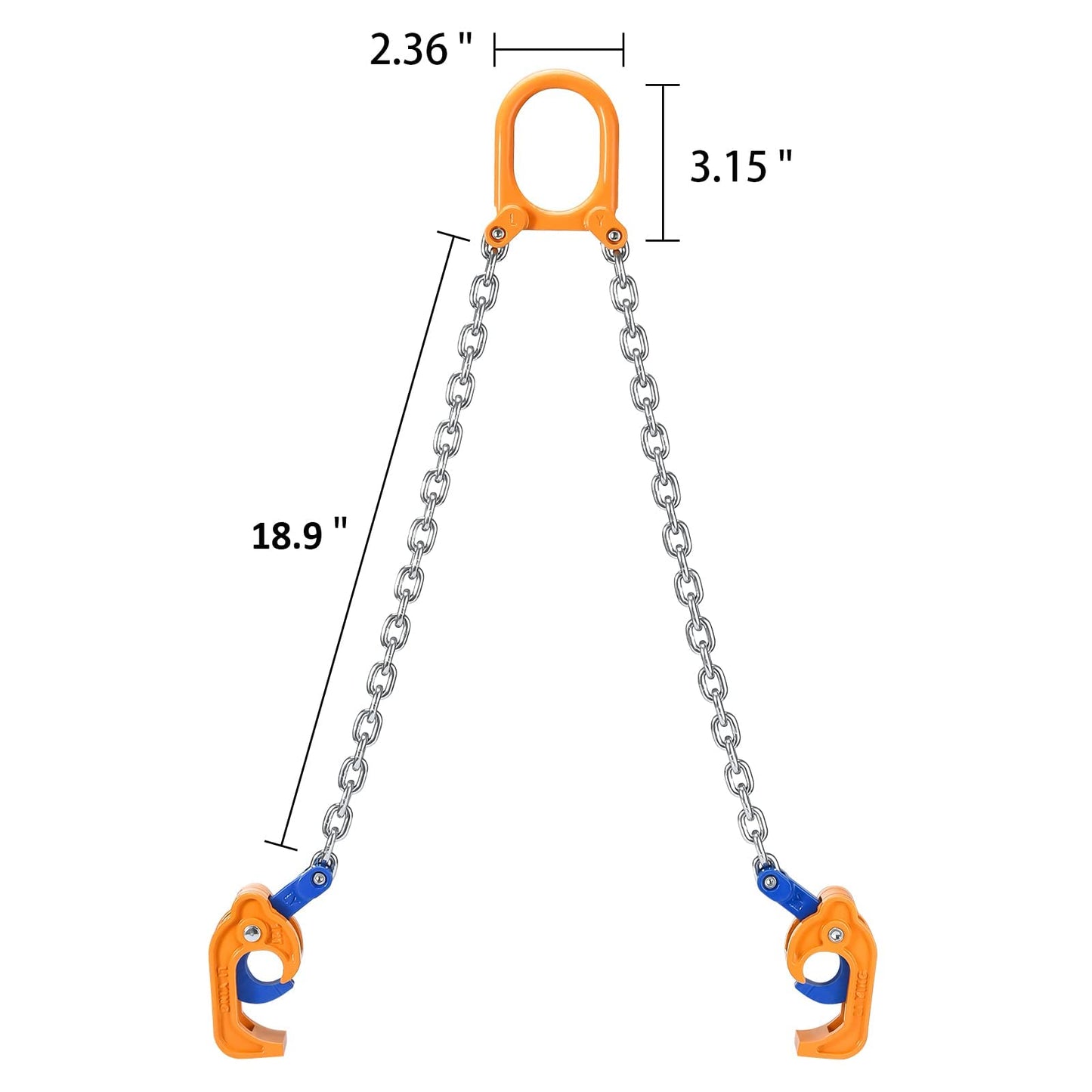 WowDIY 55 Gallon Drum Lift - Chain Drum Lifter - 2000 lbs Capacity - Upgraded Carbon Steel Hook with Built-in Spring Suitable for Plastic and Metal Drums - This Product is Protected by a US Patent.