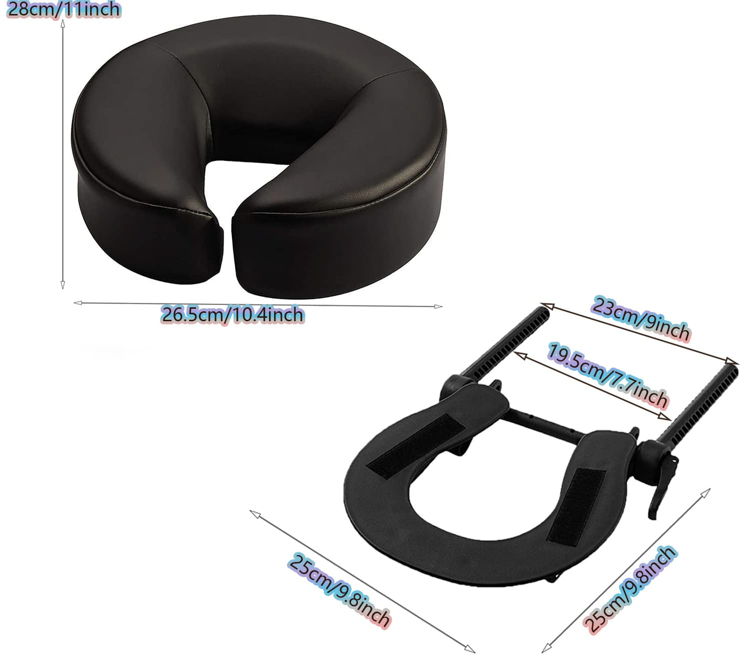 HOINCO Massage Table Massage Bed Headrest Replacement Adjustable Massage U-Shaped Pillow for Beauty Bed Universal with Elastic Memory Foam Face Pillow Set Massage Table Accessories Massage Equipment