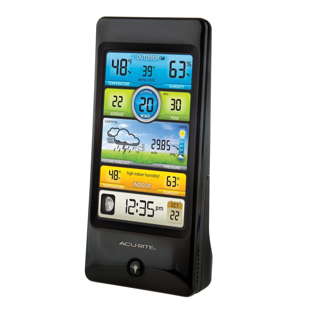 AcuRite Notos (3-in-1) 01604M Pro Color Digital Weather Station with Wind Speed, Temperature and Humidity