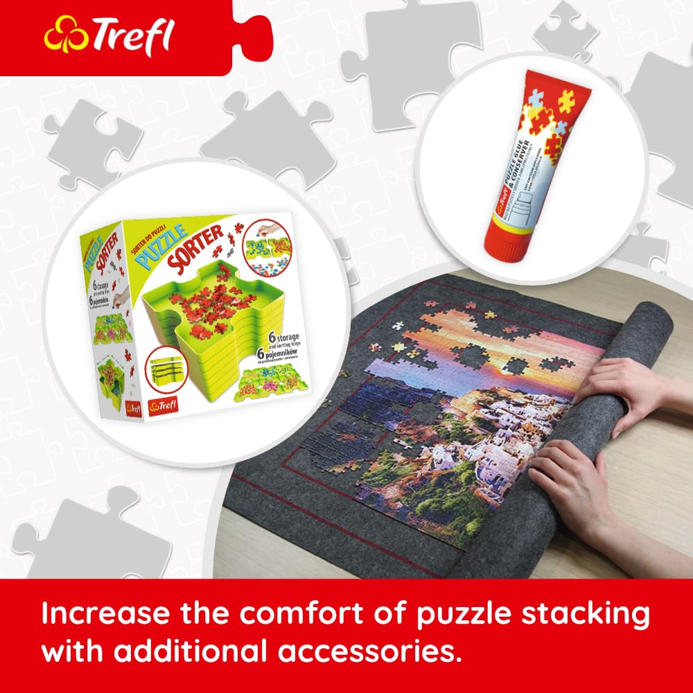 Trefl Castle in Sully-sur-Loire, France 3000 Piece Jigsaw Puzzle Red 116x85 cm Print, DIY Puzzle, Creative Fun, Classic Puzzle for Adults and Children from 15 Years Old