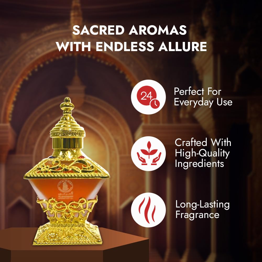 Al Haramain Attar Al Kaaba for Unisex - Arabian Perfume for Women and Men - Long Lasting Fragrance - Arabic Perfume - Eau De Parfum Oil - 3.33 oz EDP Spray