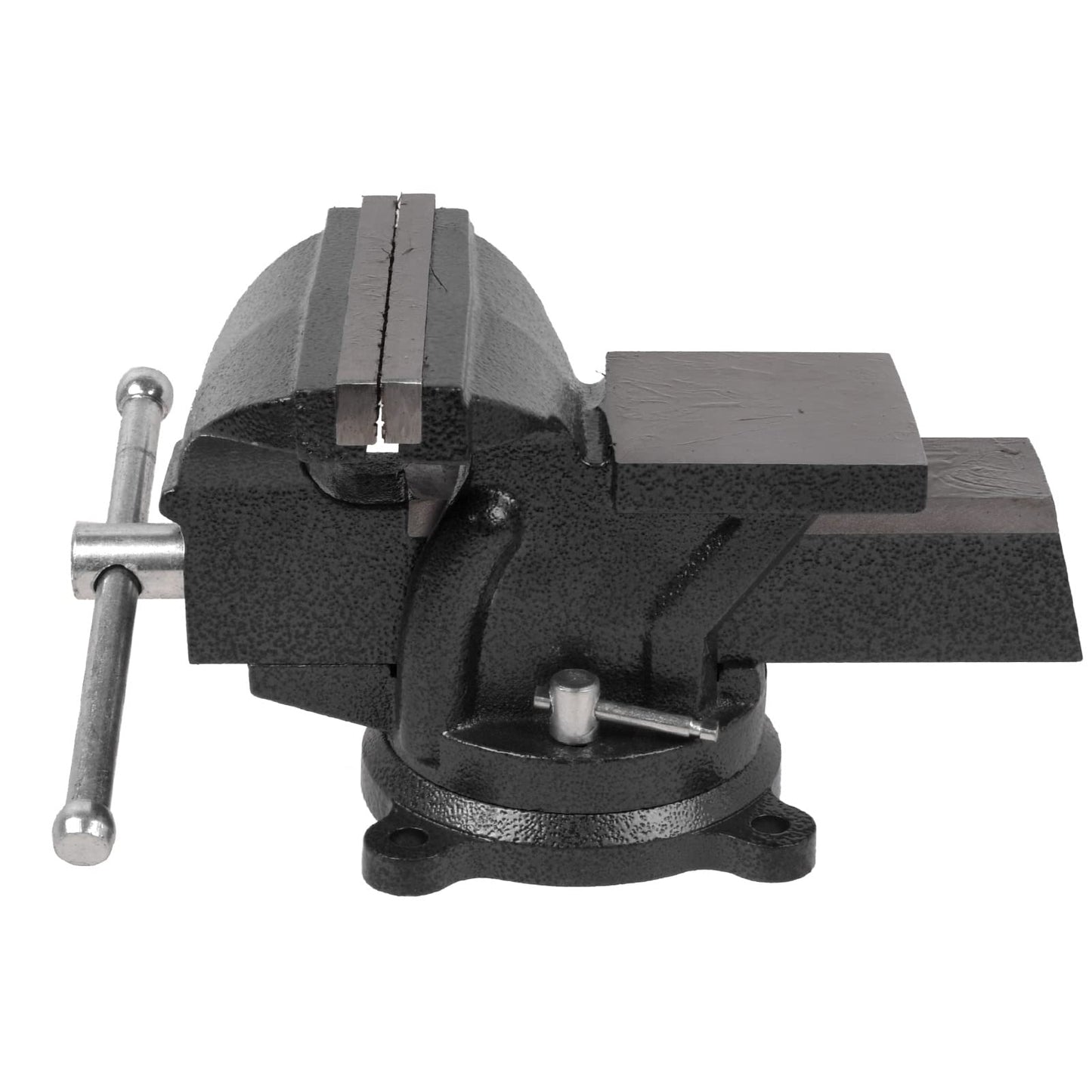 6" Heavy Duty Bench Vise, Pipe Vise Bench Vices with Anvil Swivel Table Top Clamp Locking Base, Double Swivel Rotating Vise Head& Body Rotates 360°-Black