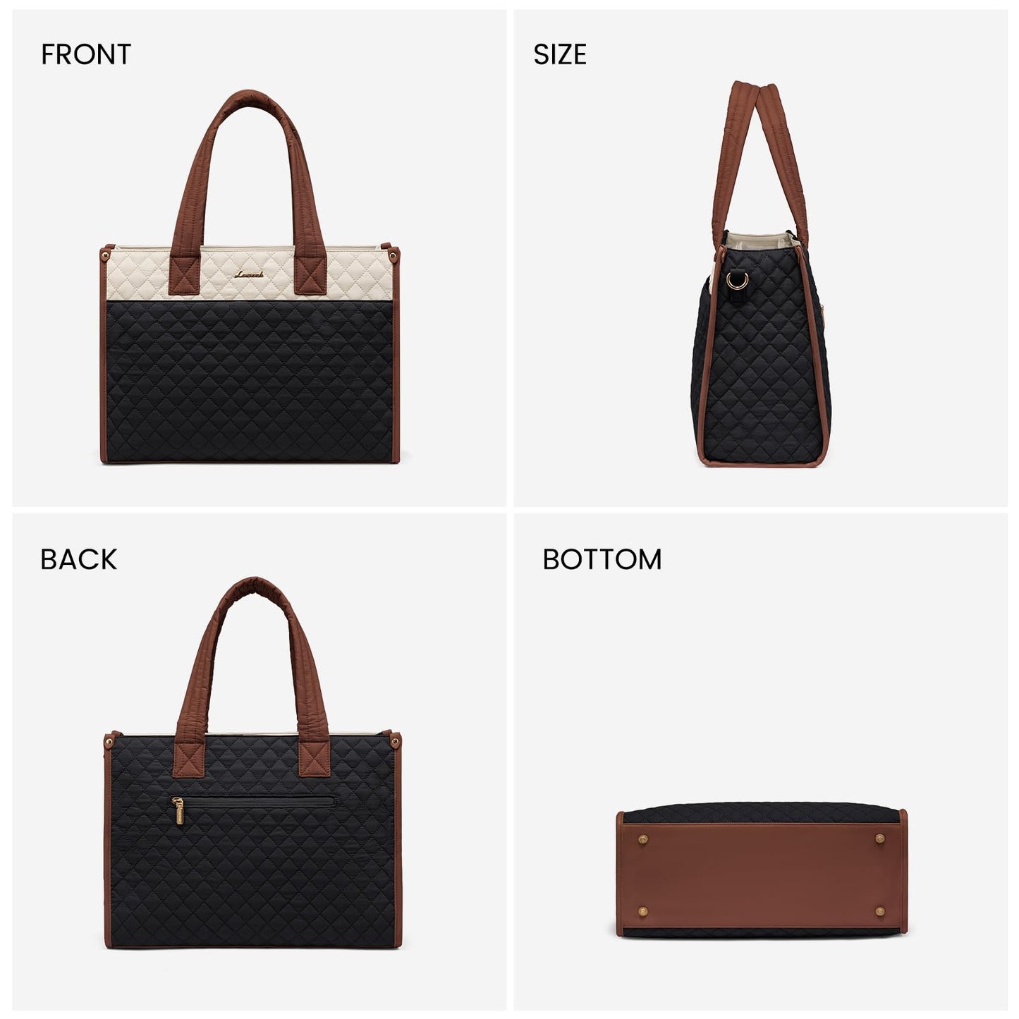 LOVEVOOK Laptop Tote Bag for Women,Canvas Work Tote Bag for Women with Clutch Purse,17.3 Inch Computer Briefcase Bag,Professional Teacher Business Office Bag,Lightweight Shoulder Travel