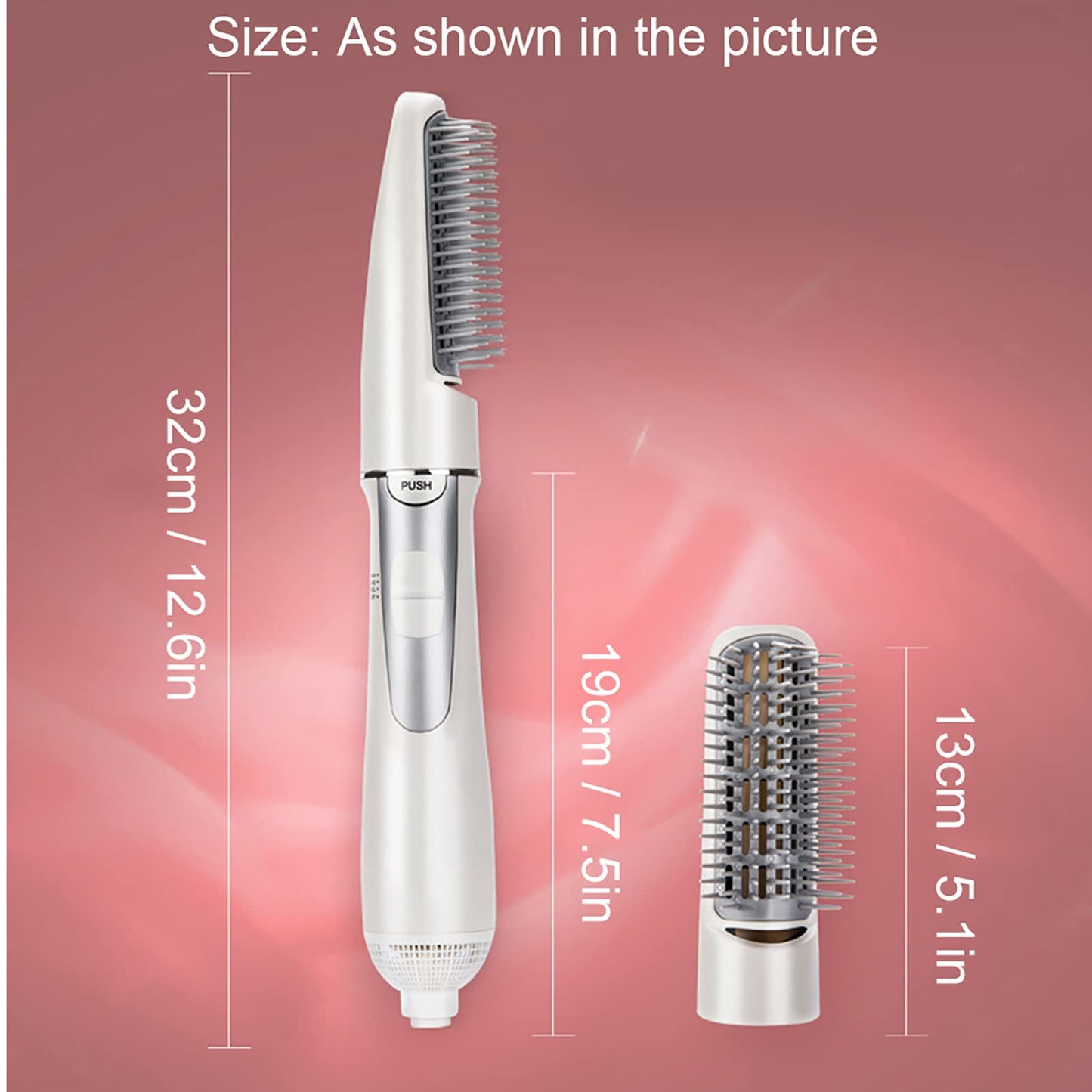 2 in 1 Hair Dryer Brush, Negative Ion Anti-frizz Hot Air Brush Blower, Professional Electric Household Hair Curling Comb, Protable Hair Dryer Comb Machine