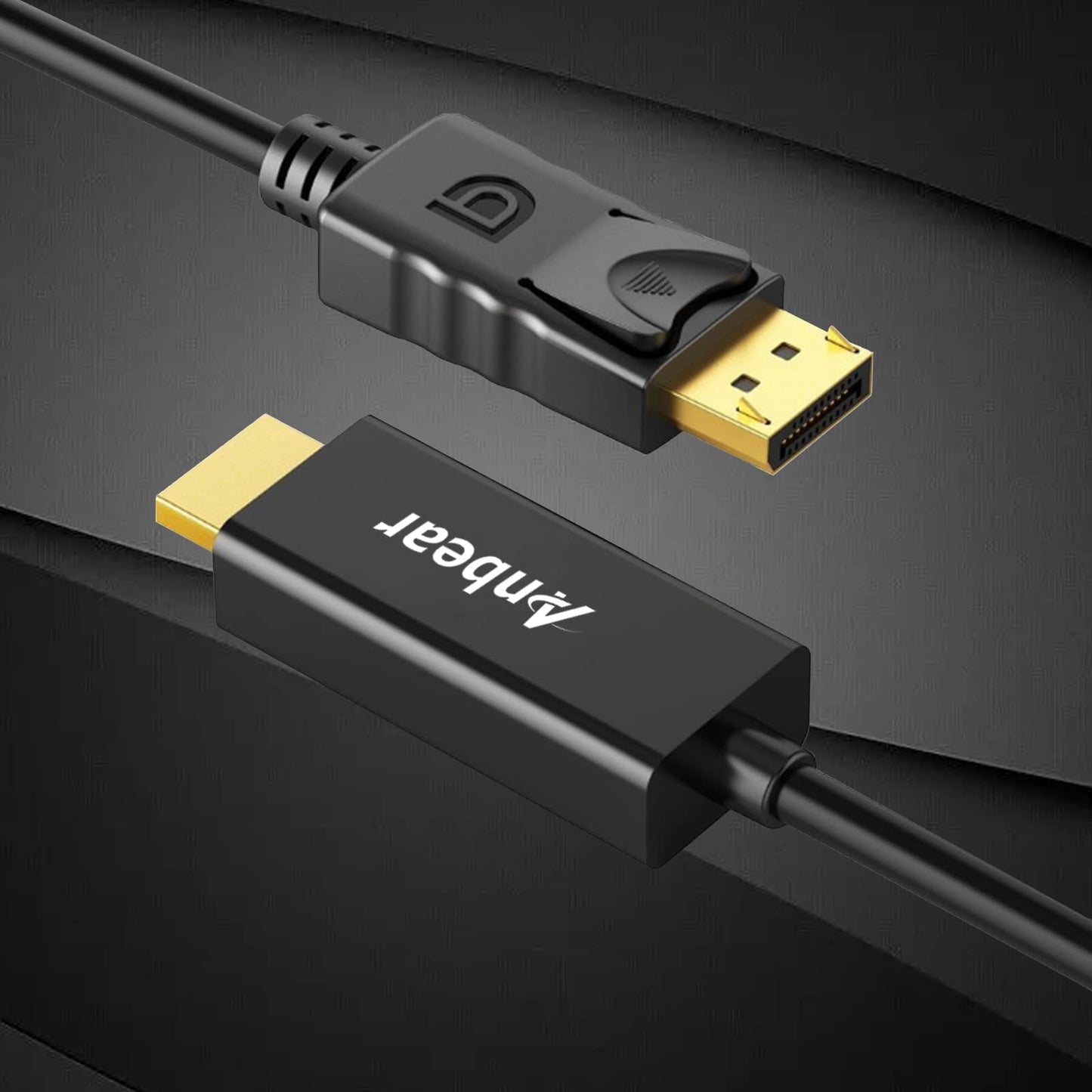 Anbear Display Port to HDMI Cable, Gold Plated Displayport to HDMI Cable 6 Feet(Male to Male) for DisplayPort Enabled Desktops and Laptops to Connect to HDMI Displays(10 Pack)