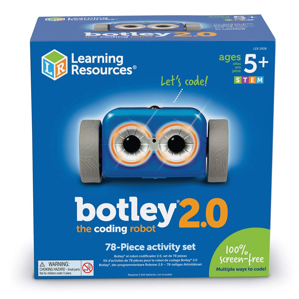 Learning Resources Botley The Coding Robot 2.0 Activity Set - 78 Pieces, Ages 5+ Coding Robot for Kids, STEM Toys for Kids