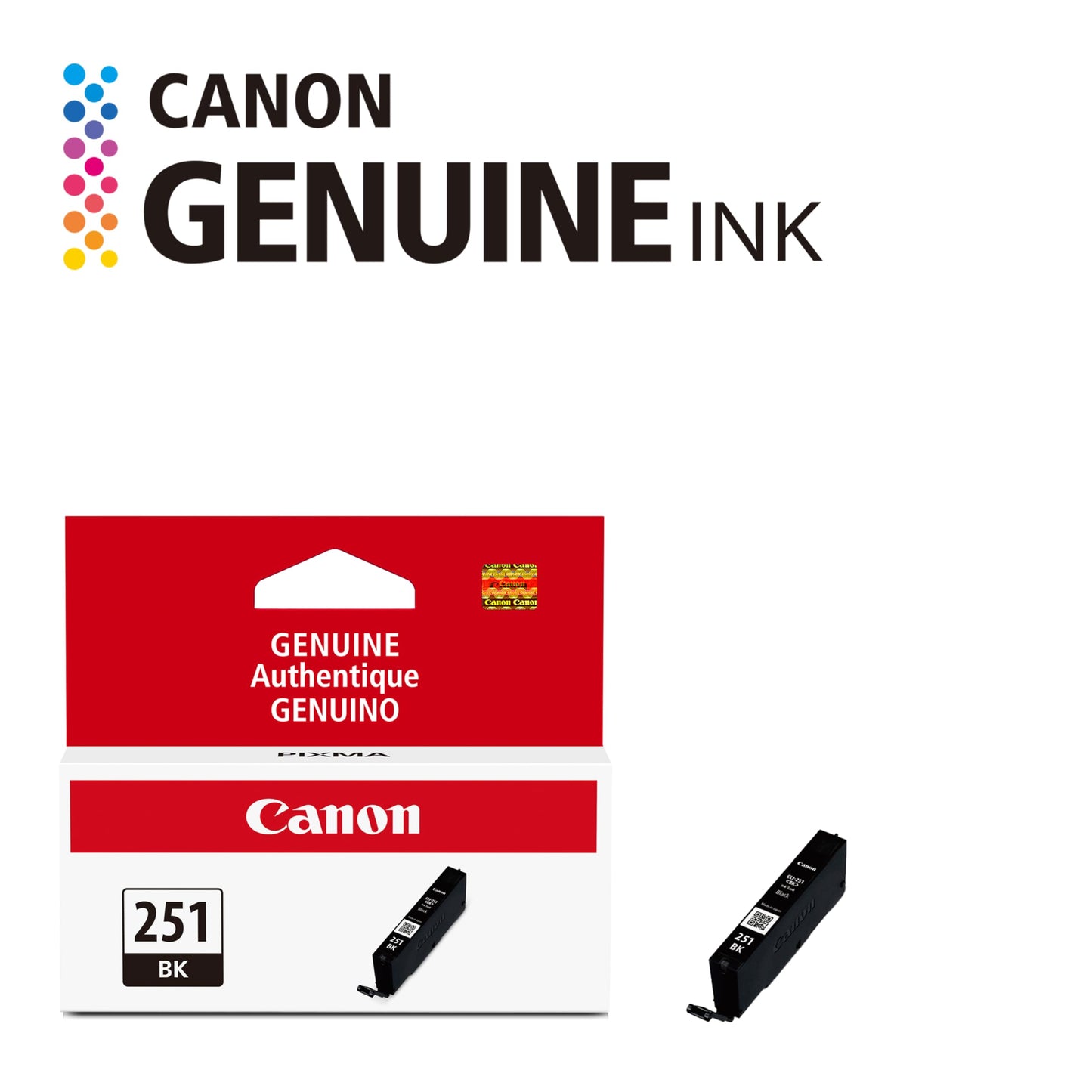 Canon CLI-251 BK/CMY 4PK Compatible to MG6320, iP7220, MG5420, MX922, MG7120, MG6420, MG5520, iX6820, iP8720, MG7520, MG6620, MG5620