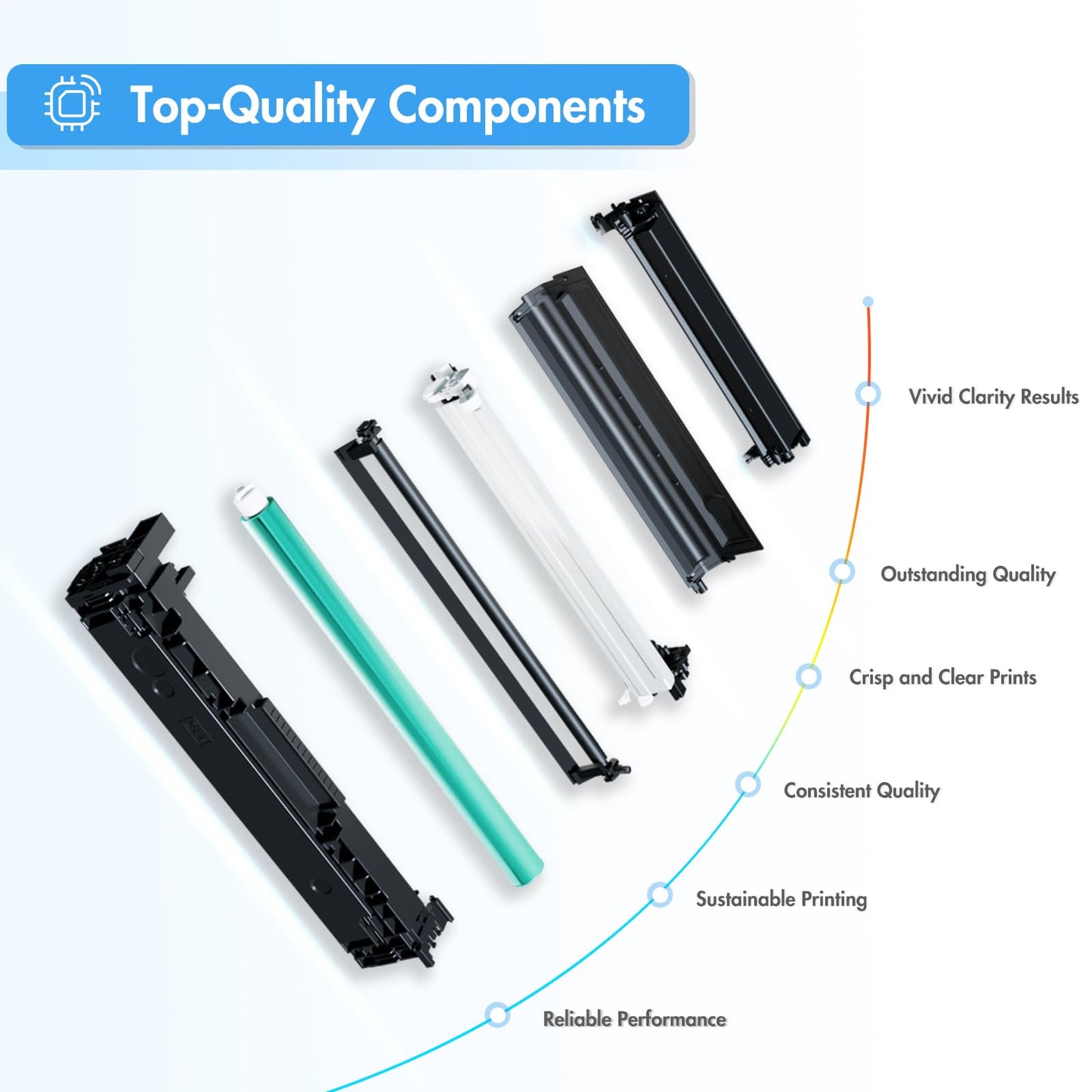 045H 045 Toner Cartridges Compatible Replacement for Canon 045 045H CRG-045 CRG-045H Toner Cartridge for Canon Color ImageCLASS MF634Cdw MF632Cdw LBP612Cdw MF632 LBP612 Printer Ink (BCYM, 4 Pack)