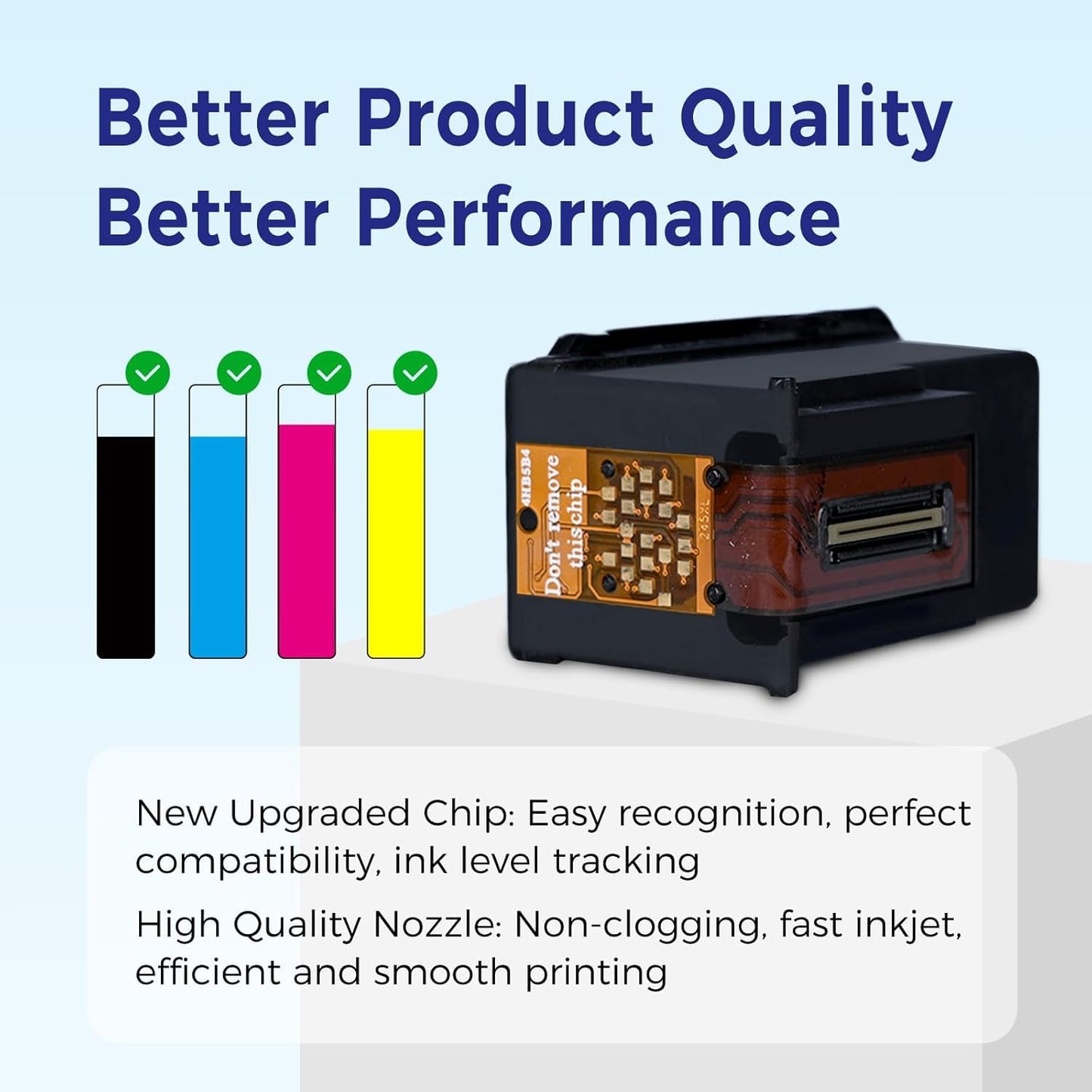 67XL Ink Cartridges Black/Color Combo Pack Compatible for HP Ink 67 XL Ink Cartridge Compatible for DeskJet 4155e 2734e 2700e 2855e 2755e 4100 4255e Compatible for Envy 6055e 6455e 6400 6000 Printer
