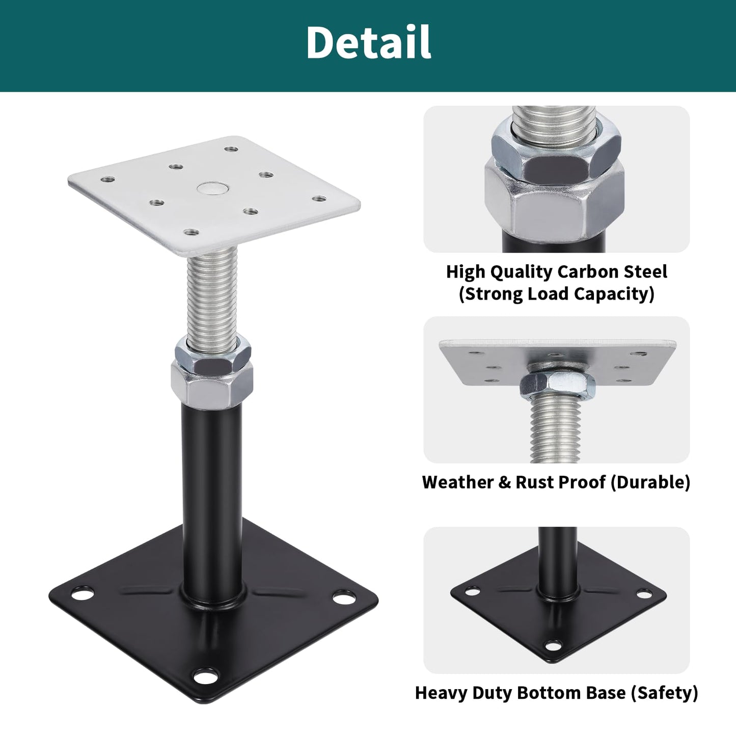 8 PCS Adjustable House Floor Jacks,RV Step stabilizer,Post Floor Joist Jacks Adjust 11" - 16" Mini Screw Jack for Leveling Temporary Support Load Capacity 5000lb