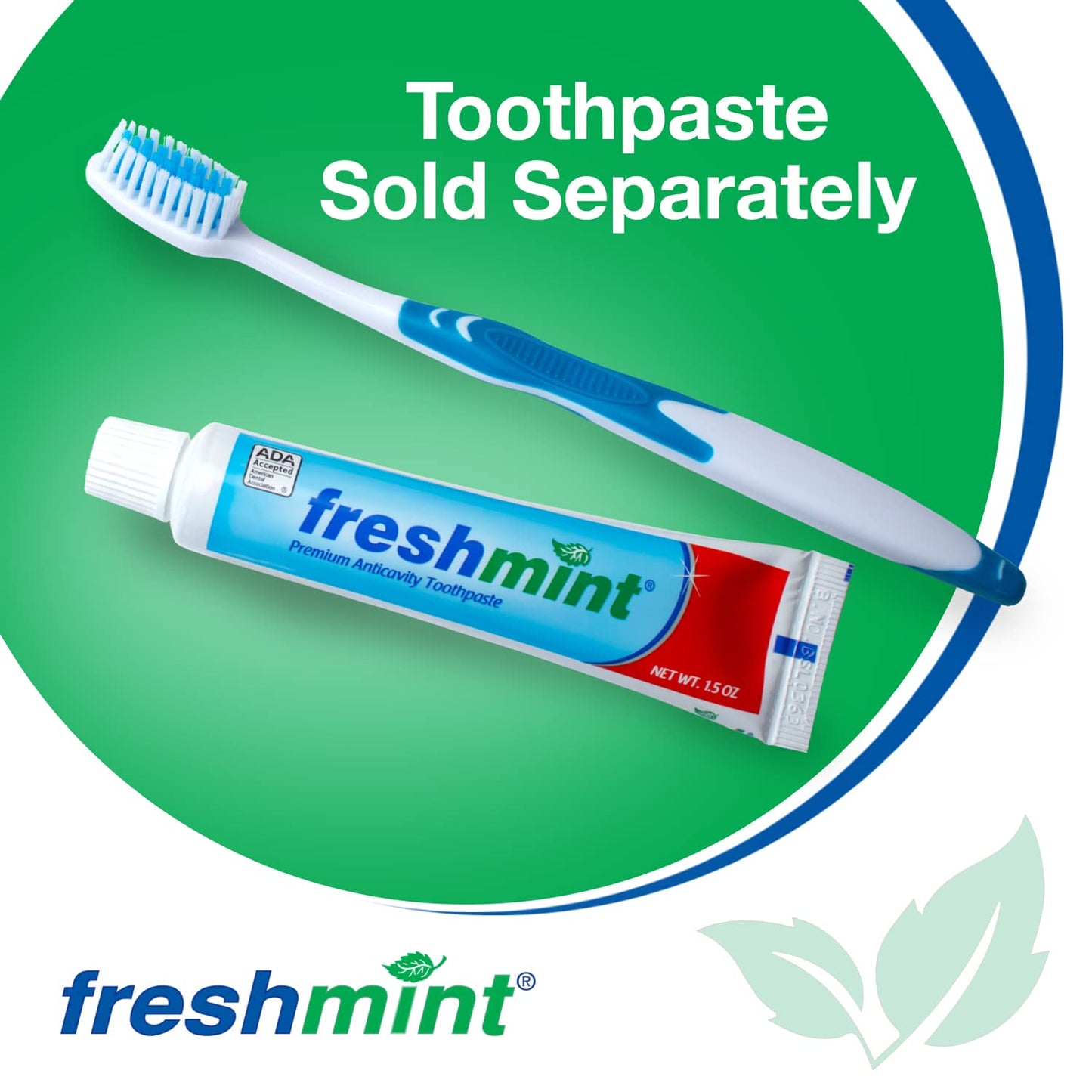 FRESHMINT (144 Pack) Individually Wrapped Premium Toothbrushes, Oversized Easy Grip Rubber Handle, Soft Multi Color Nylon Bristles, Bulk Packed, No Cutting or Tearing Apart Required.