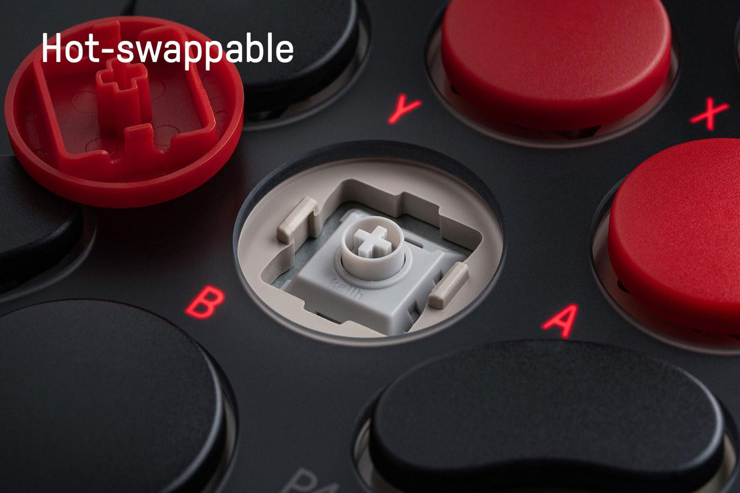 8Bitdo All-Button Arcade Controller for Switch/Switch 2 & Windows – Bluetooth, 2.4G, Wired Connectivity, Low-profile Mechanical Switches, 4 Programmable Buttons with fast-mapping, Hot-swappable PCB