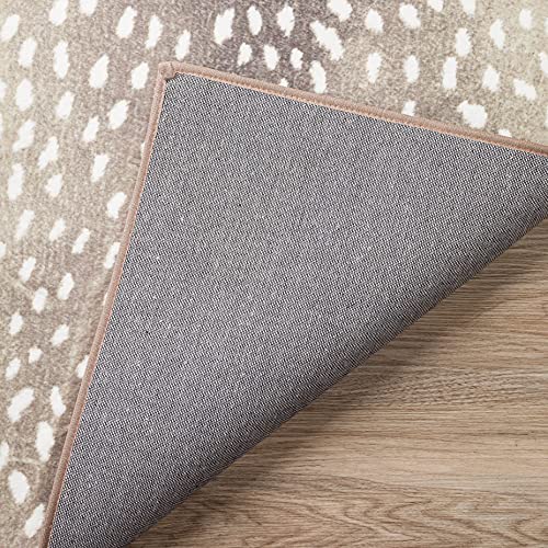 Addison Rugs Safari ASF33 Fawn Washable 2'3" x 7'6" Indoor Outdoor Hallway Runner Rug, Stain Resistant Washable Kitchen Area Carpet for Bathroom, Entry, Patio, Laundry and Bedroom Rug