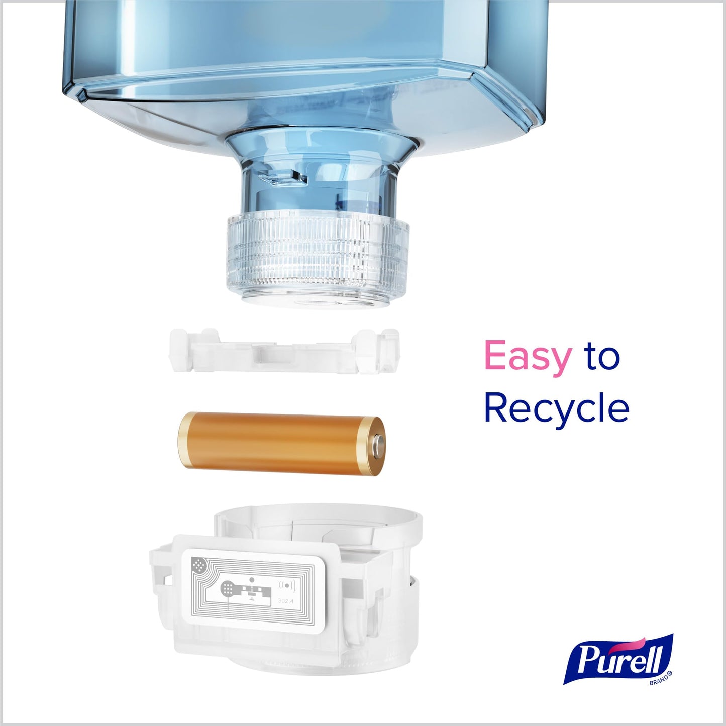 PURELL HEALTHY SOAP with CLEAN RELEASE Technology Fragrance Free Foam, 1200 mL Refill for PURELL ES10 Automatic Soap Dispenser (Pack of 2) - 8385-02