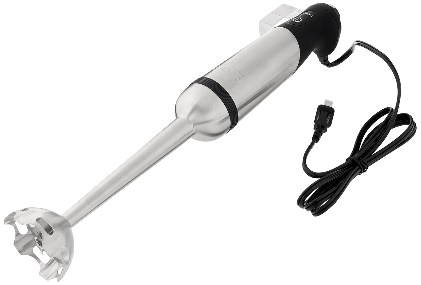 All-Clad Electrics Stainless Steel Immersion Blender 2 Piece Turbo Function 600 Watts Detachable, Variable Speed Control, Hand Blander, 9-1/4-inch