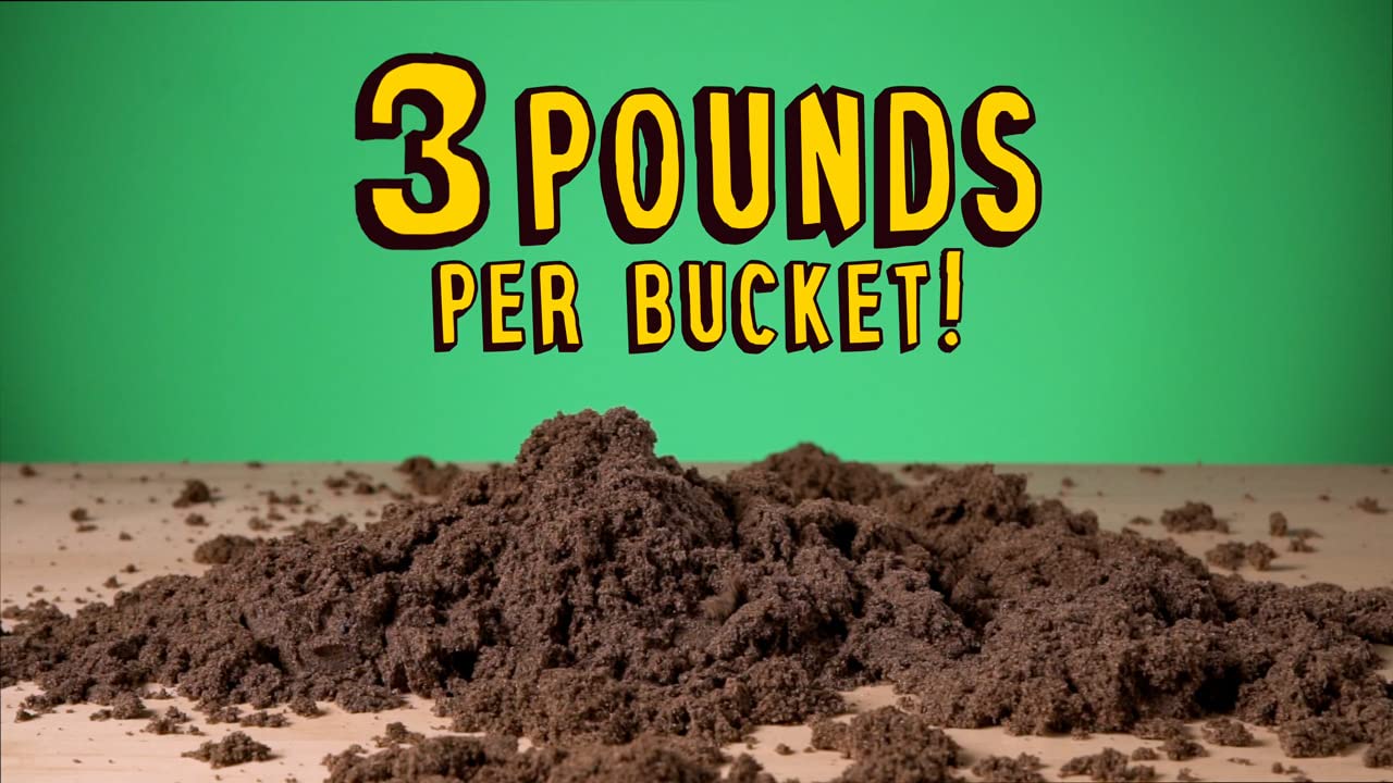 Play Dirt Bucket (3 Lb) - Unique Kinetic Dirt-Like Sand for Burying and Digging Fun by Sands Alive