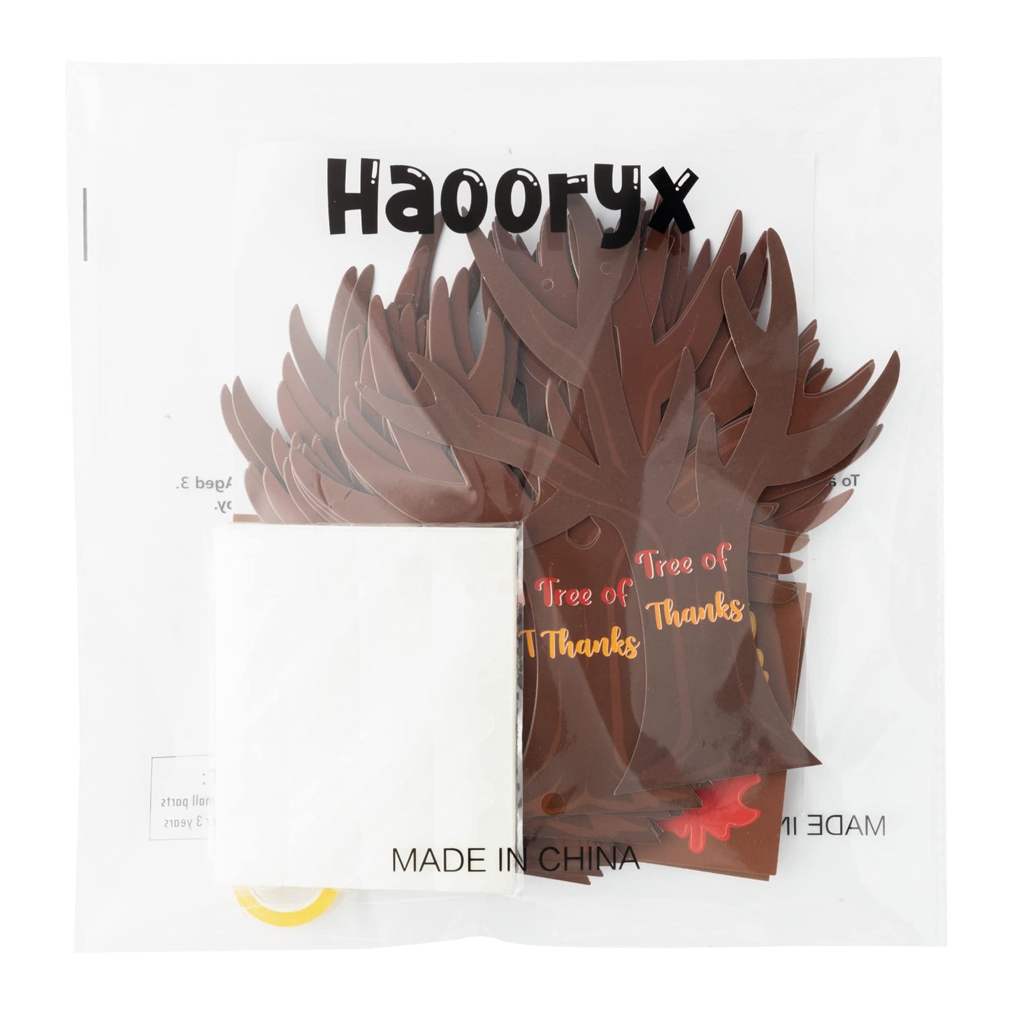 Haooryx 24 Pack Tree of Thanks Make Your Own Thanksgiving Tree Hanging Ornament, DIY Fall Craft Kit for Kids Classroom Autumn Thankful Art Project Activity Party Home Decoration