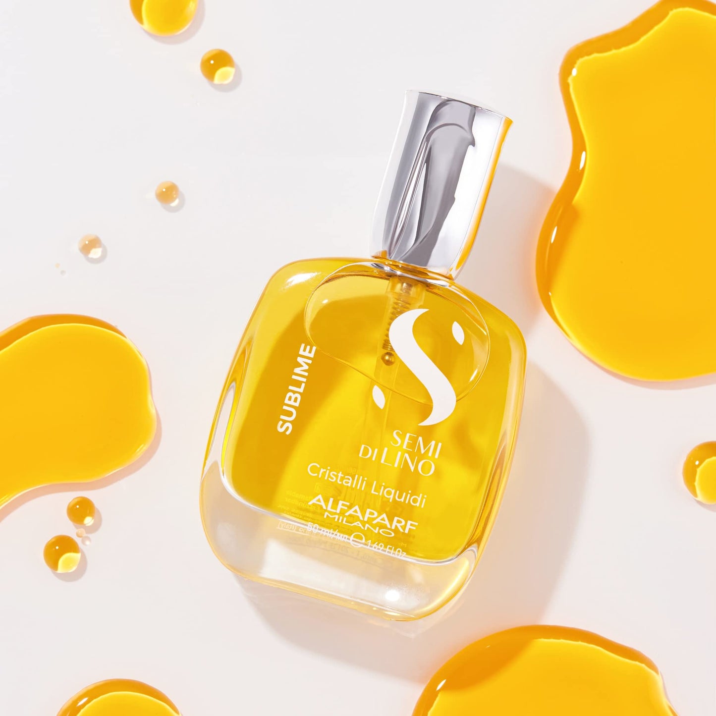 Alfaparf Milano Semi di Lino Cristalli Liquidi Hair Oil Serum and Reparative Anti-Breakage Fluid Set for Damaged Hair - Heat Protector - Repairs, Strengthens, Adds Shine - Vegan Formula