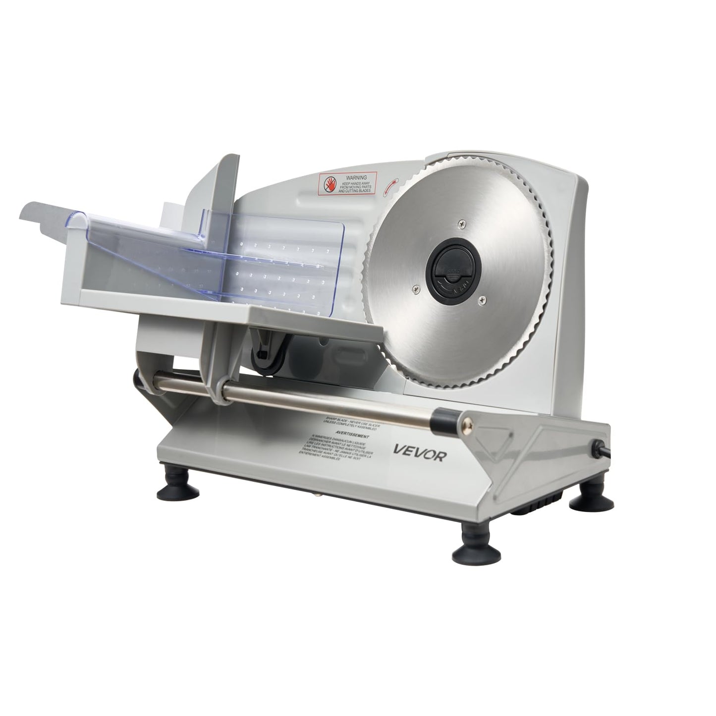 VEVOR Meat Slicer, 6.7" Electric Deli Slicer Machine with 2 SUS420 Blades, 0-0.6 inch Adjustable Thickness, 150W Home Food-Slicer for Meat, Ham, Baguett, Steak, ETL Approved