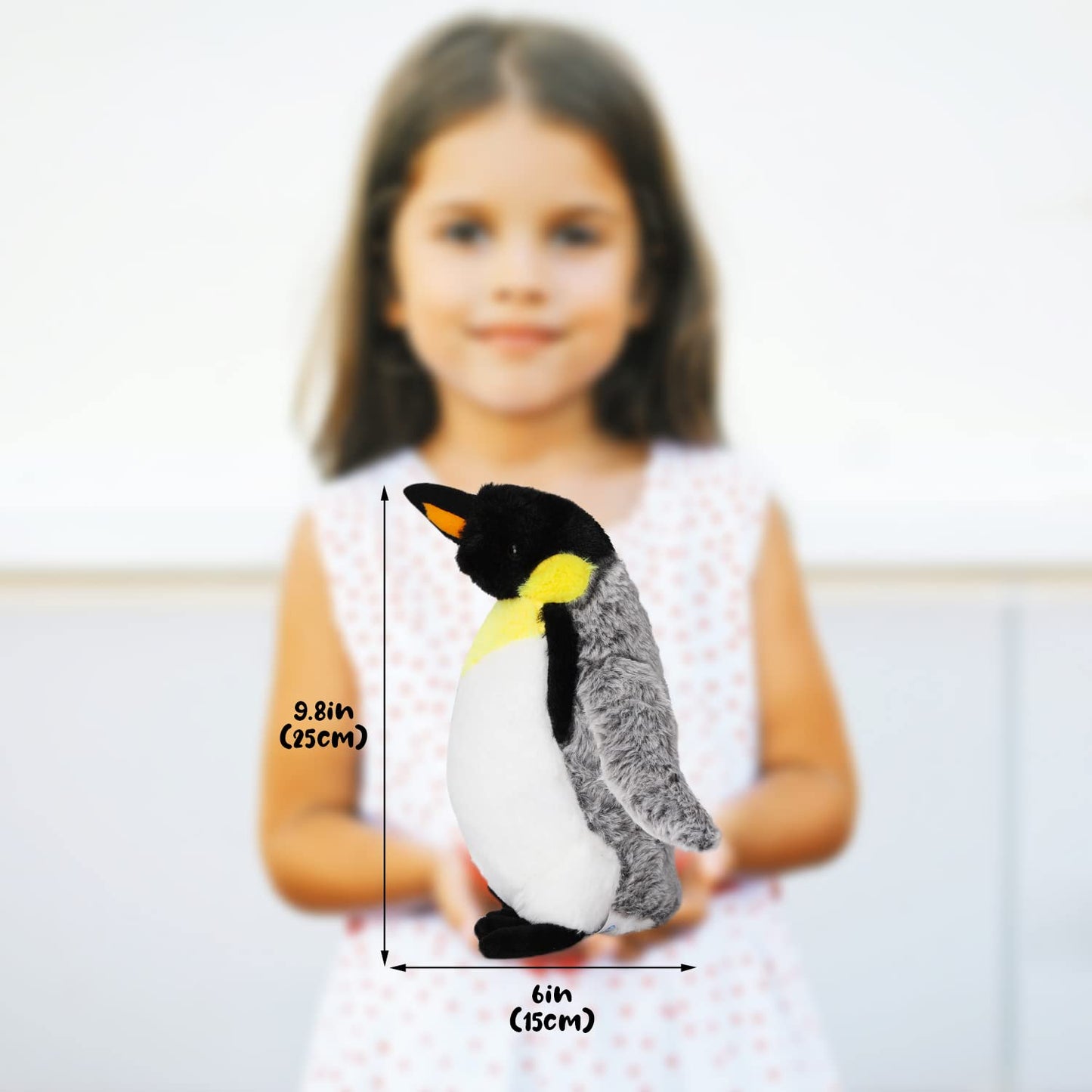 Penguin Plush Toy, 25cm Stuffed Animal Small Plushie Doll, Soft Fluffy Like Real Penguin Hugging Toy - Present for Every Age & Occasion
