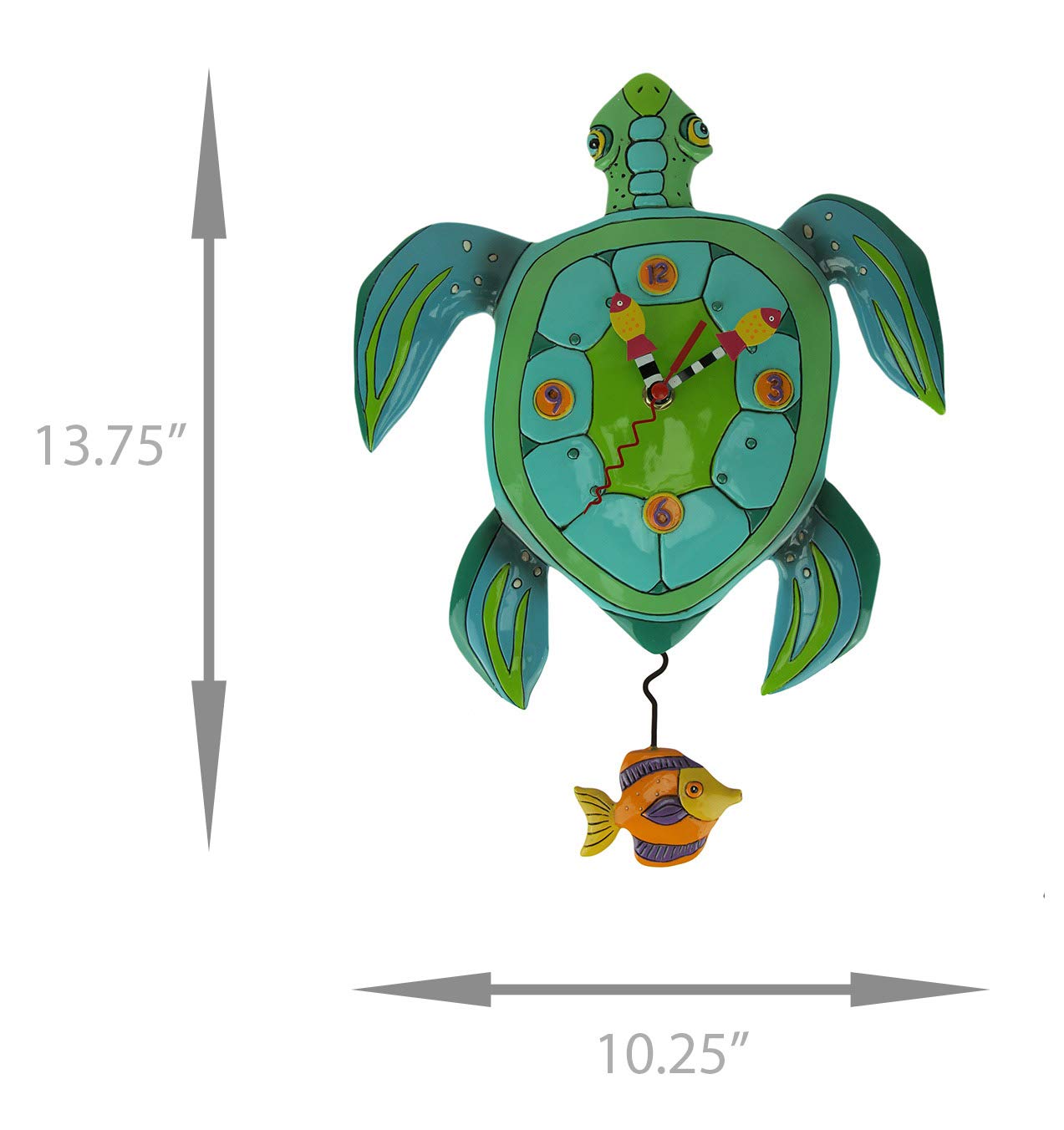 Allen Designs P1858 Whimsical Turtle Pendulum Wall Clock Sup Dude?