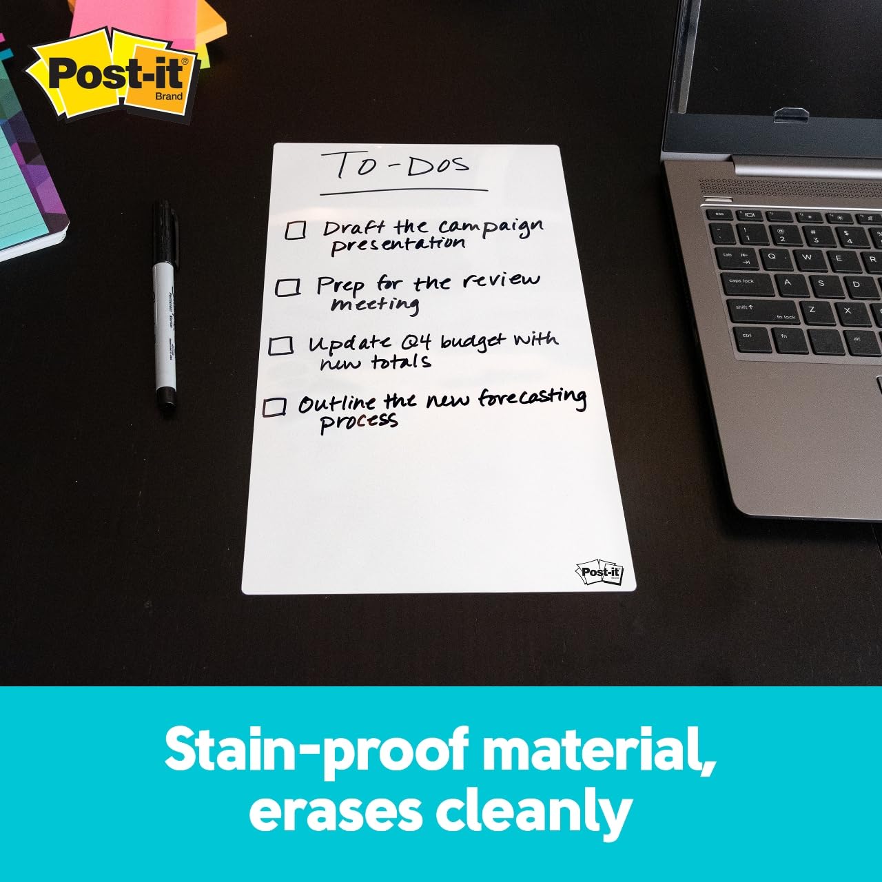 Post-it Dry Erase Sheets, 7 in x 11.3 in, 30 Sheets, Sticks Securely and Removes Cleanly (DEFSHEETS-30PK)