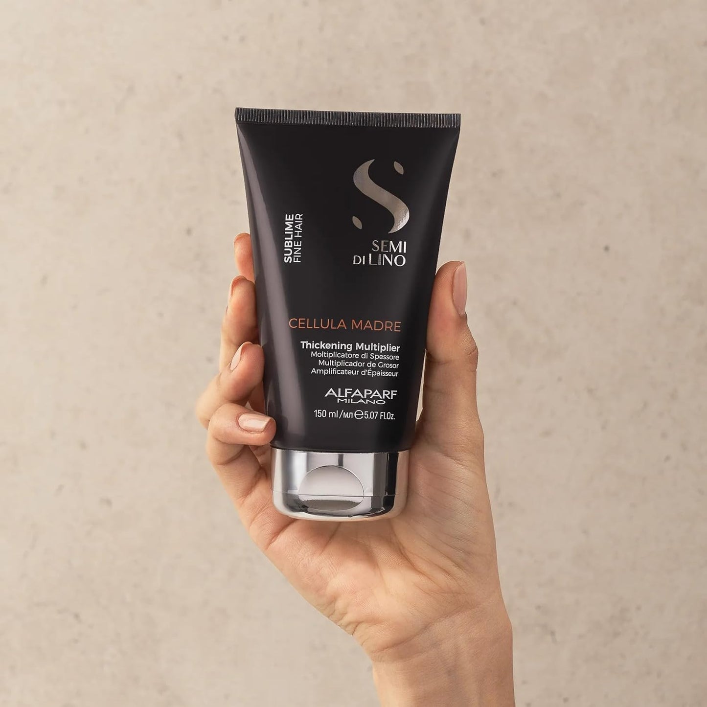Alfaparf Milano Cellula Madre Hair Thickening Multiplier - Healthy, Shiny Hair Volume, Body & Thickness - Combine with Semi di Lino Beauty Genesis Vials as a Hair Volumizer for Fine Hair (5.07 fl oz)