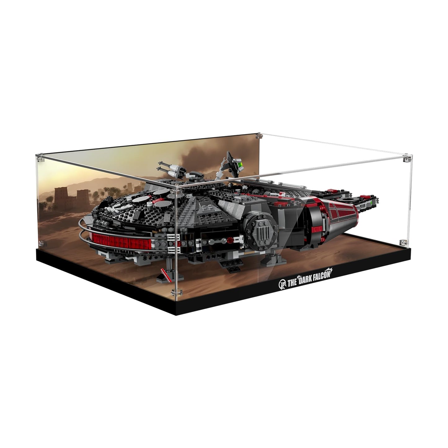 Acrylic Display Case for Lego Star Wars Dark Millennium Falcon 25th Anniversary Buildable Starship Model, Dustproof Clear Display Box Compatible with Lego 75389 (No Models, Only Box)