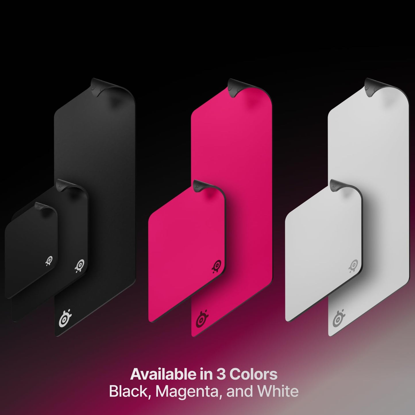 SteelSeries QcK Heavy Gaming Mousepad — Thicker, Non-Slip Silicone Rubber Base, Peak Tracking, Optimized for Gaming FPS, MOBAs, RTS, MMO — Large Size 450 mm x 400 mm x 6 mm — Magenta