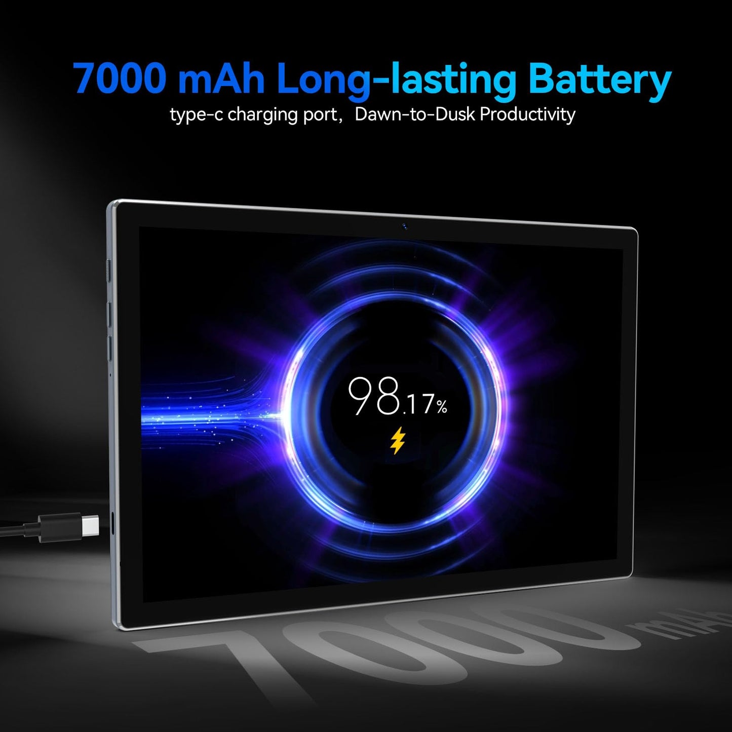 10.1 inch Android 14 Tablet 2025 Latest Update Octa-Core Processor with 64GB Storage, WiFi 6 Tableta, 13MP+5MP Dual Camera, 2 in 1 Tablet with Keyboard, Bluetooth, FHD IPS Screen, Mouse, Case, Stylus