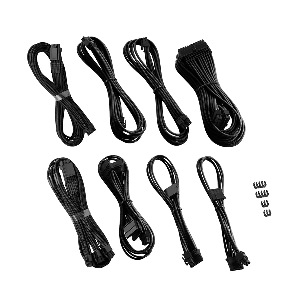CableMod RT-Series Pro ModMesh Sleeved 12VHPWR StealthSense Dual Cable Kit for ASUS/Seasonic/Phanteks (Black)