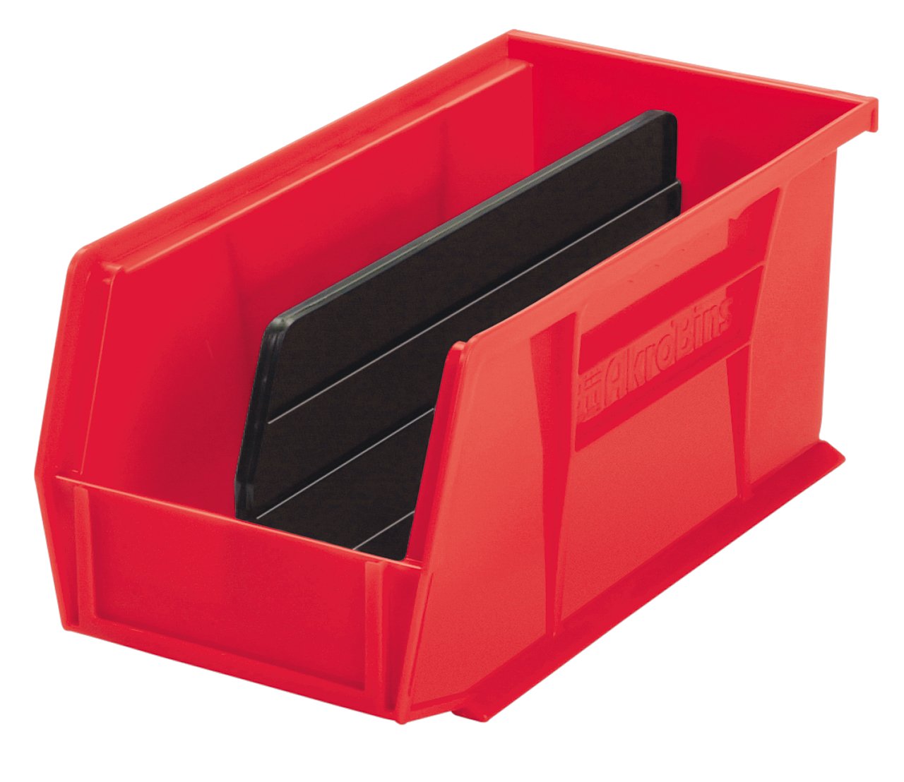 Akro-Mils 40270 Plastic Length Dividers for AkroBins Stackable Storage Bins Model 30270, Custom Storage Inserts for Tools, Crafts & Supplies, 6-Pack, Black