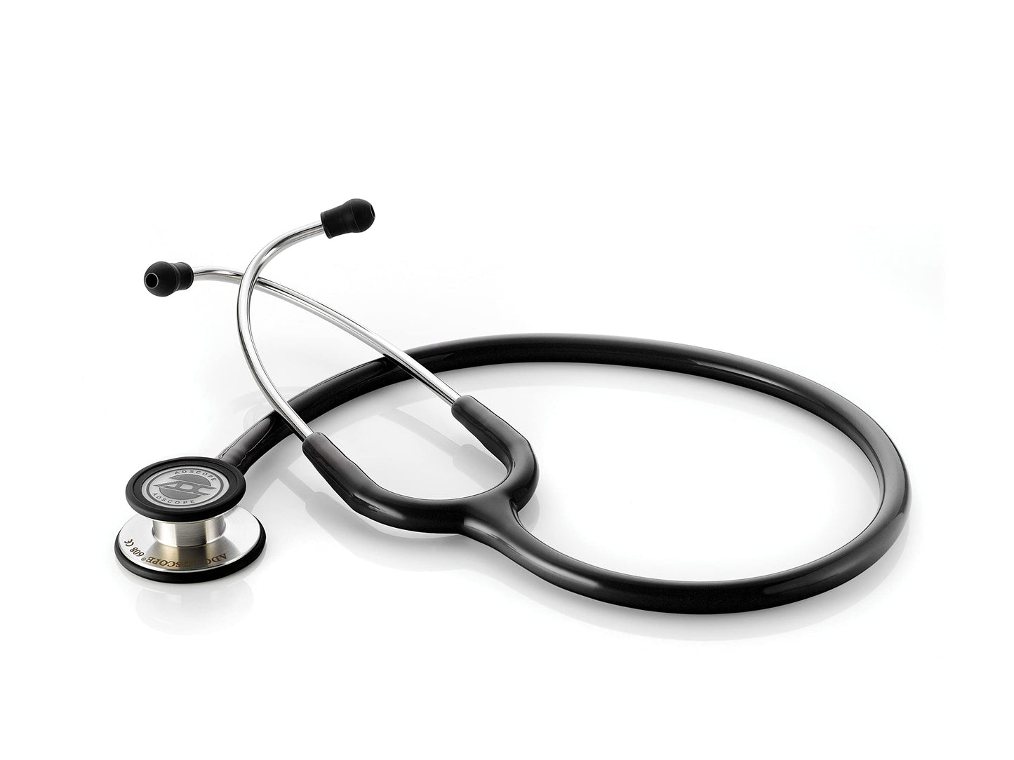 ADC Adscope 608 Convertible Clinician Stethoscope with Tunable AFD Technology, Adult Diaphragm and Adult Bell or Pediatric Diaphragm, 31 inch Length, Black