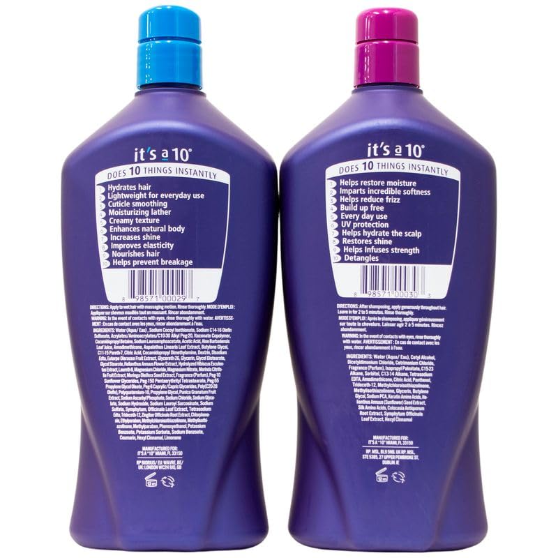 It's A 10 Miracle Moisture Shampoo 33.8 Oz & Daily Conditioner 33.8 Oz Duo.